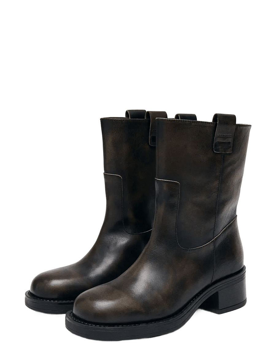 ALOHAS - Rajan Black Leather Boots - bronze brown - 1
