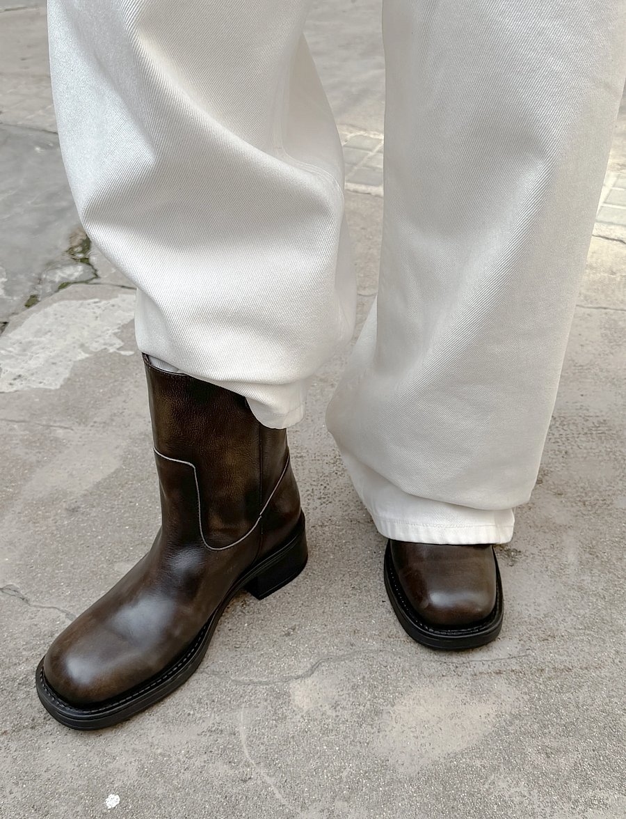 ALOHAS - Rajan Black Leather Boots - bronze brown - 3