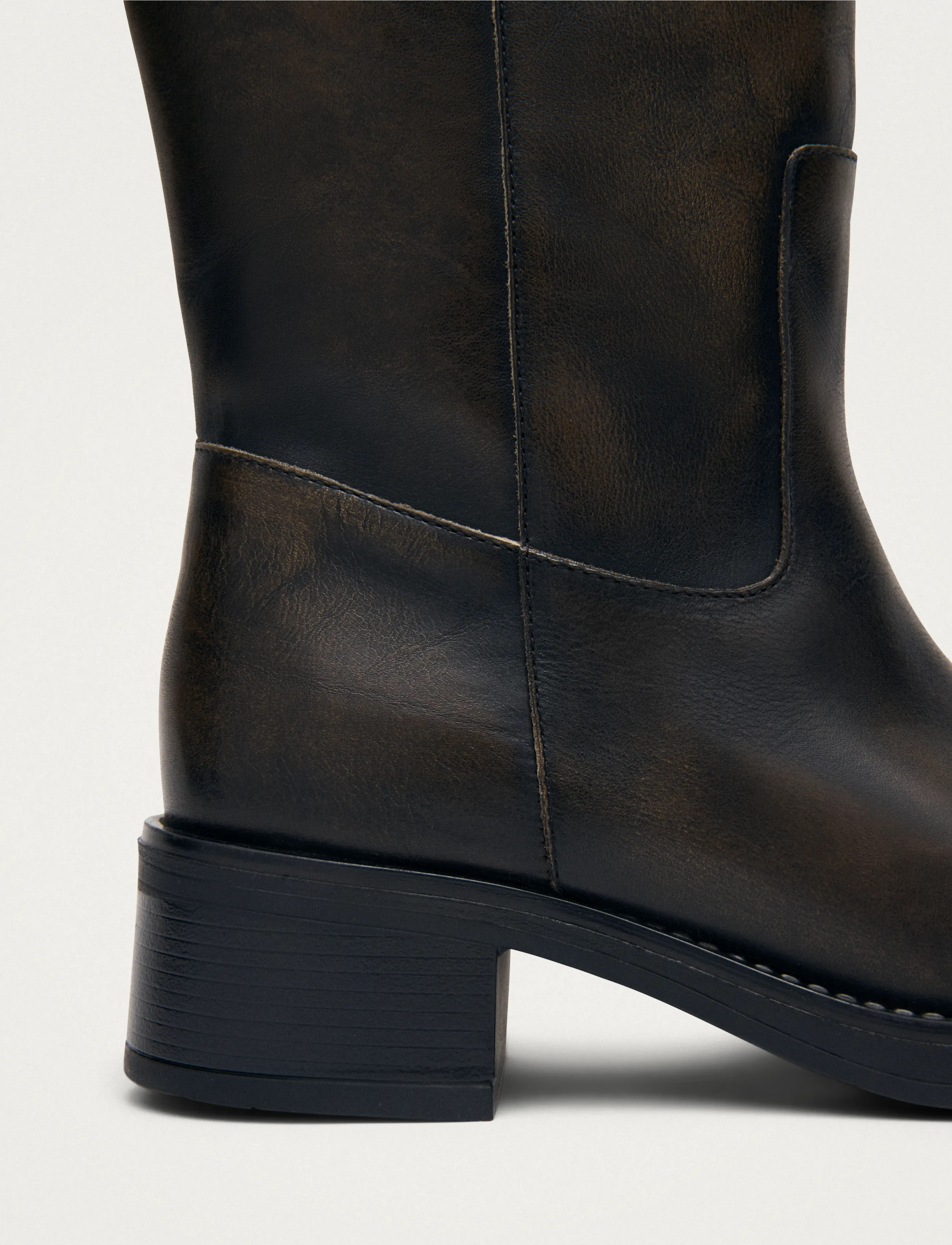 ALOHAS - Rajan Black Leather Boots - bronze brown - 4