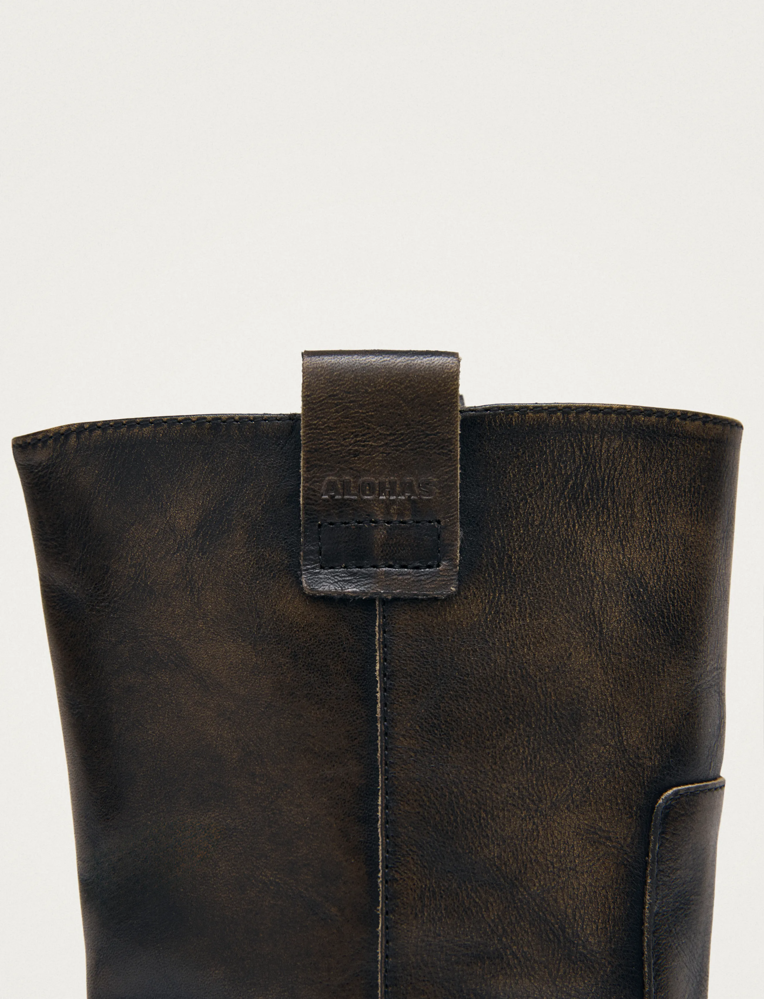 ALOHAS - Rajan Black Leather Boots - bronze brown - 5