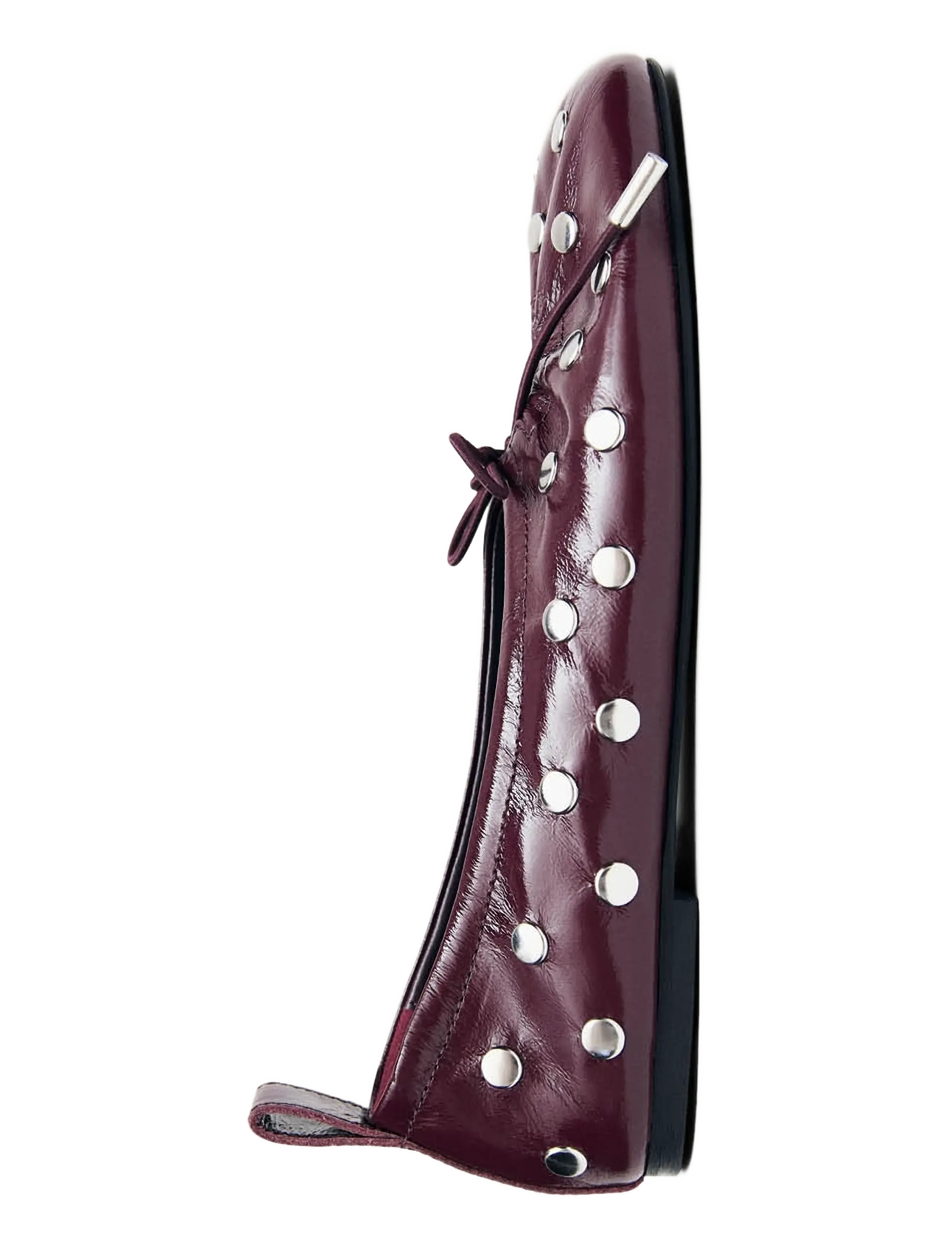 ALOHAS - Rosalind All Studs Patent Leather Ballet Flats - besondere anlässe - burgundy - 3
