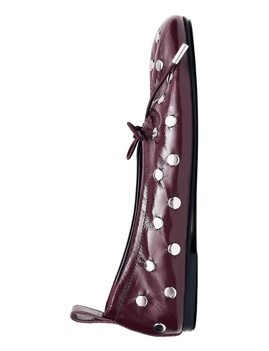 ALOHAS - Rosalind All Studs Patent Leather Ballet Flats - besondere anlässe - burgundy - 3