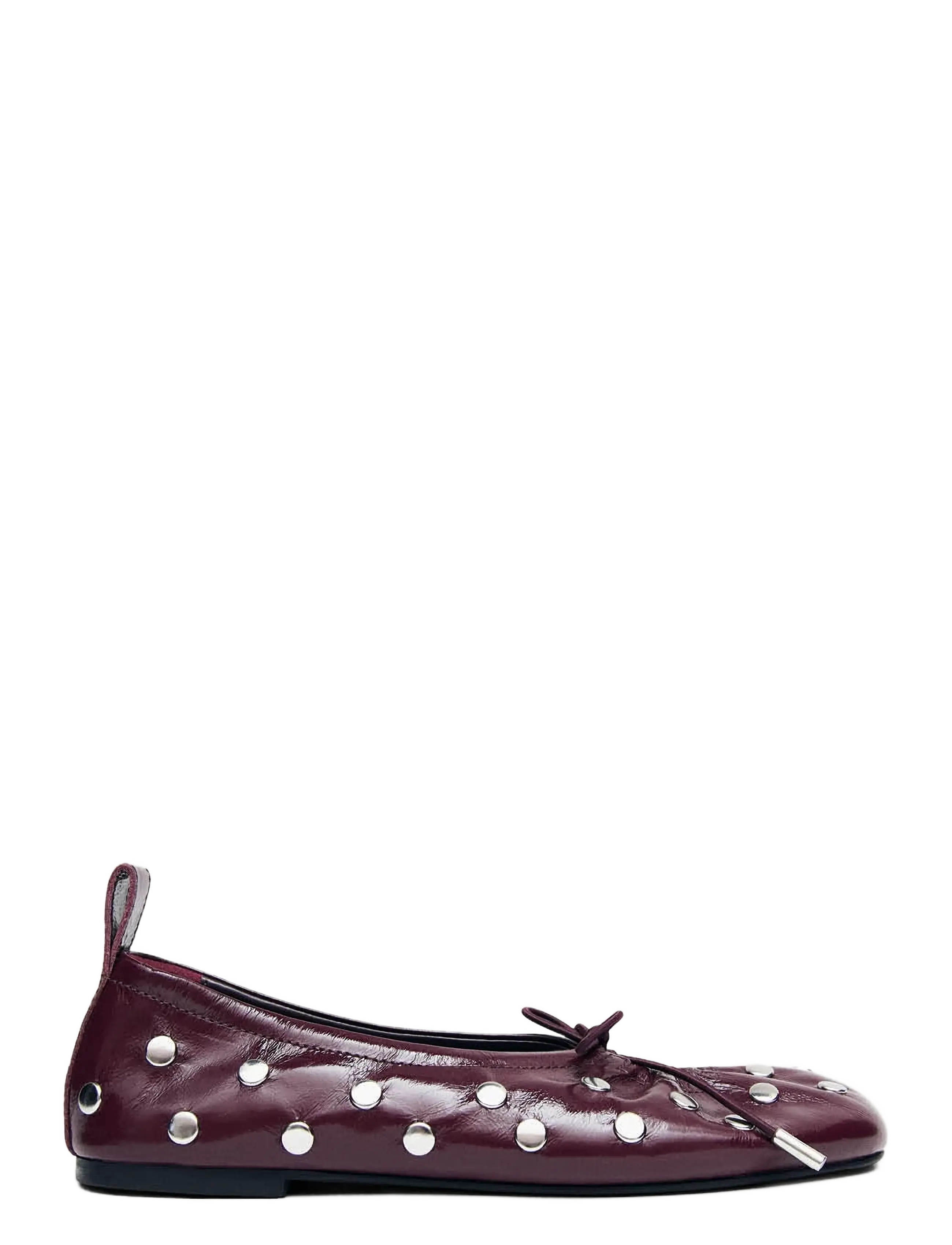 ALOHAS - Rosalind All Studs Patent Leather Ballet Flats - besondere anlässe - burgundy - 4