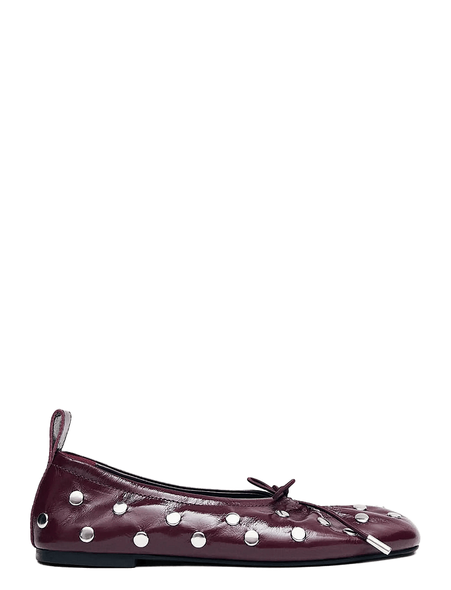 ALOHAS - Rosalind All Studs Patent Leather Ballet Flats - besondere anlässe - burgundy - 4