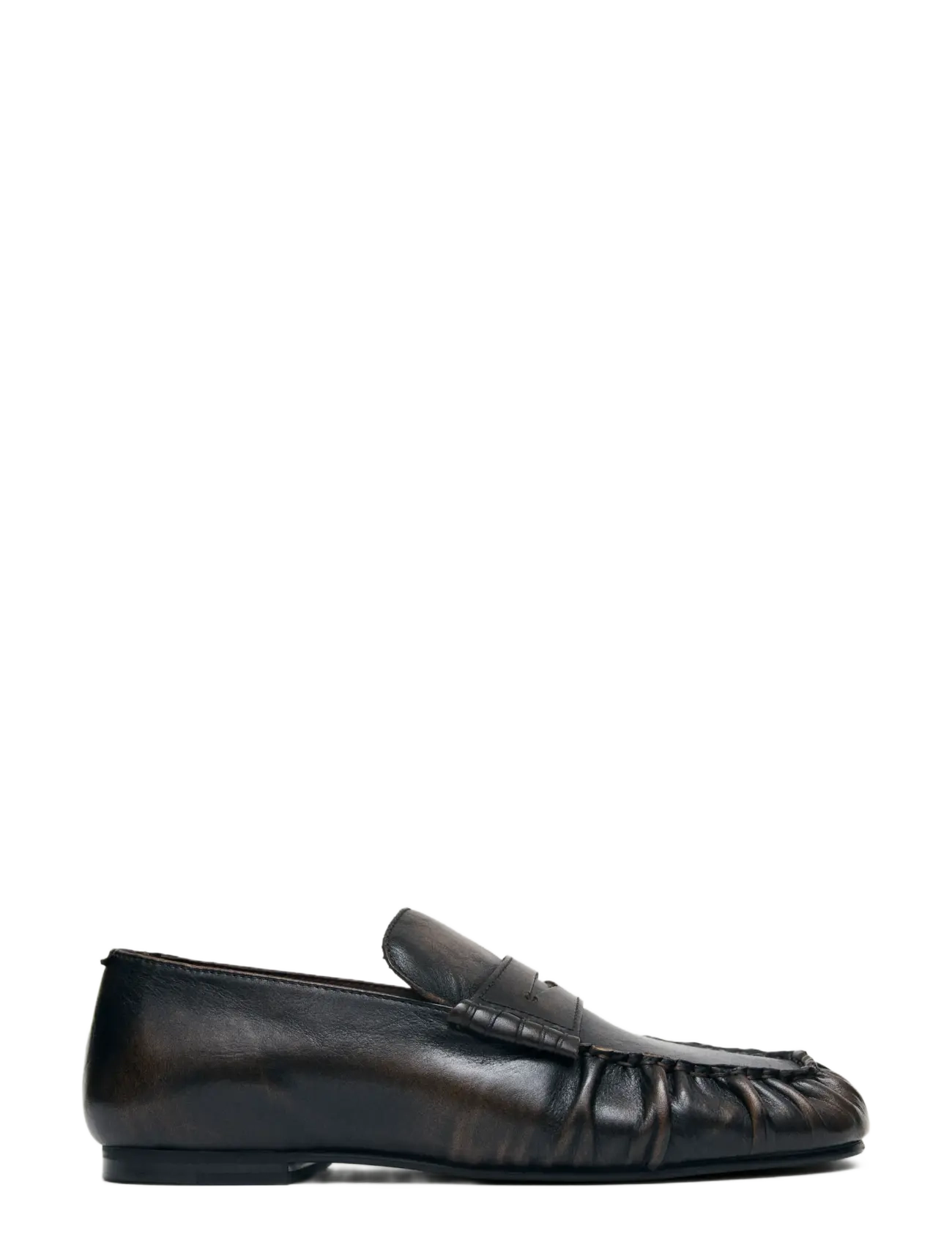 ALOHAS - Aven Vintage Effect Brown Leather Loafers - chocolate brown - 2