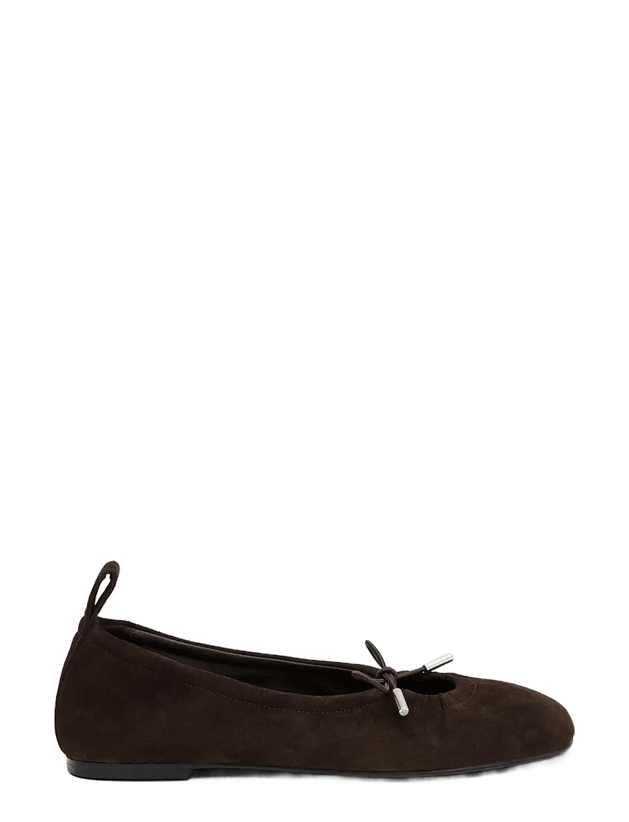 ALOHAS - Rosalind Recycled Leather Ballet Flats - special occasions - brown - 1