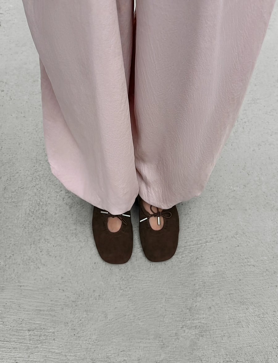 ALOHAS - Rosalind Recycled Leather Ballet Flats - special occasions - brown - 0