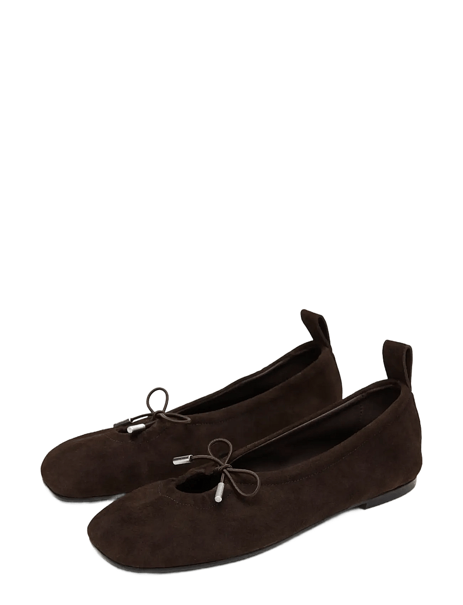 ALOHAS - Rosalind Recycled Leather Ballet Flats - special occasions - brown - 5