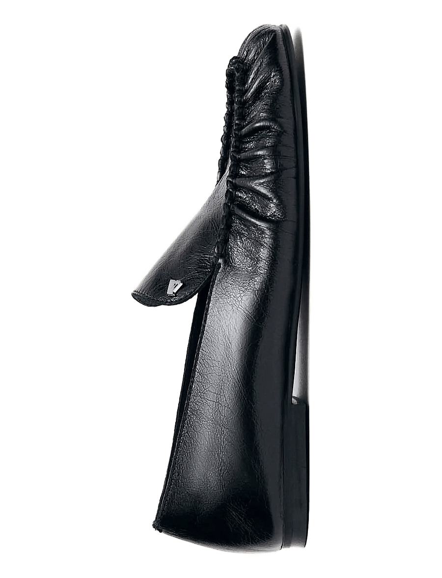 ALOHAS - Gabe Rift Black Leather Loafers - black - 3