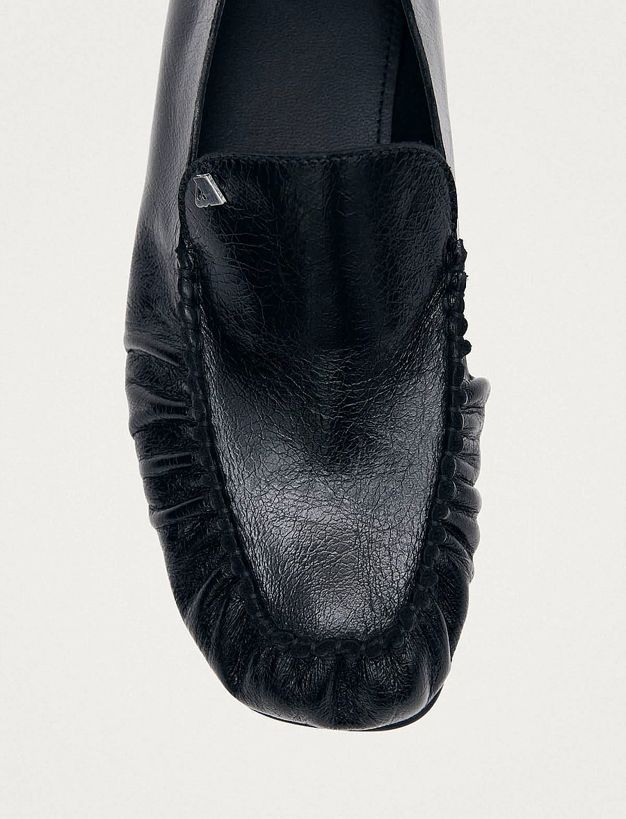 ALOHAS - Gabe Rift Black Leather Loafers - black - 4