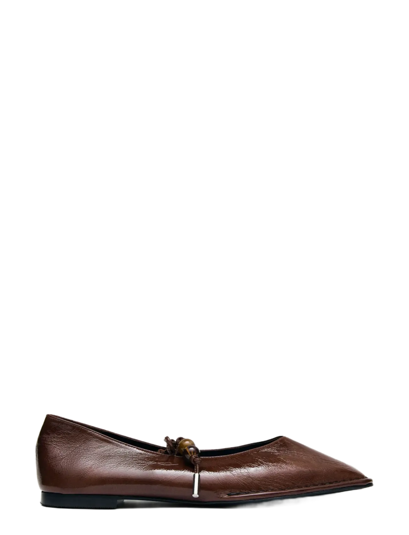 ALOHAS - Sway Beads Rift Brown Leather Ballet Flats - special occasions - brown - 2