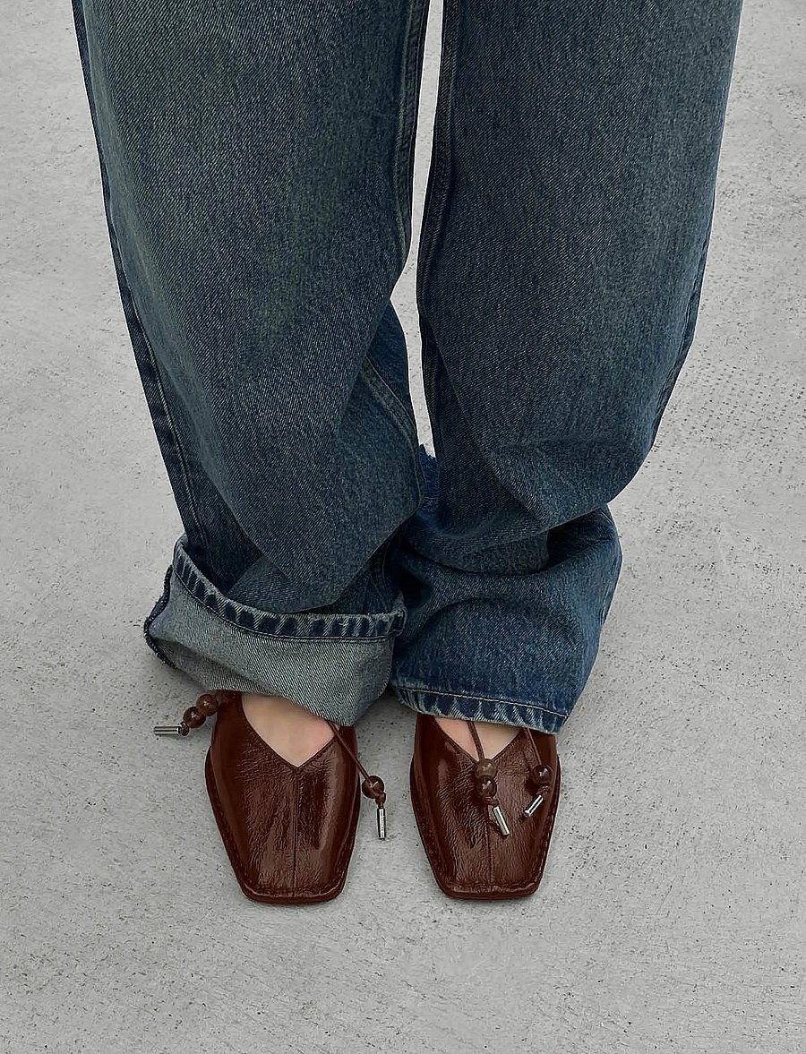 ALOHAS - Sway Beads Rift Brown Leather Ballet Flats - special occasions - brown - 0