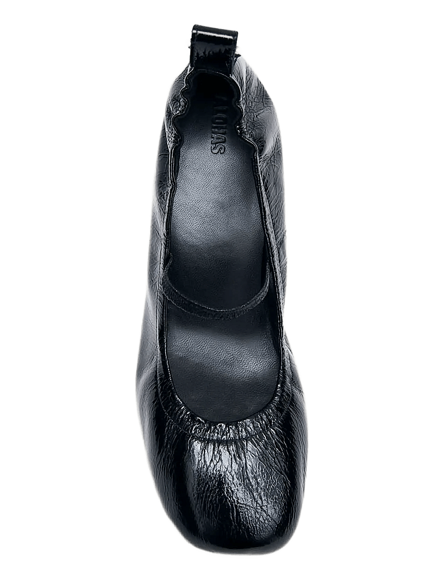 ALOHAS - Rhiane Patent Black Leather Pumps - black - 3