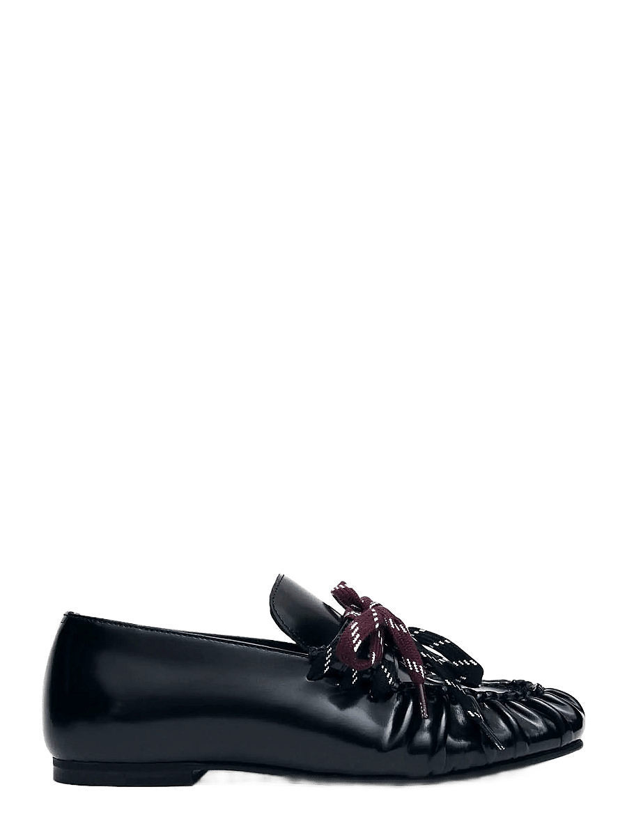 ALOHAS - Aven Lace Black Leather Loafers - black - 2