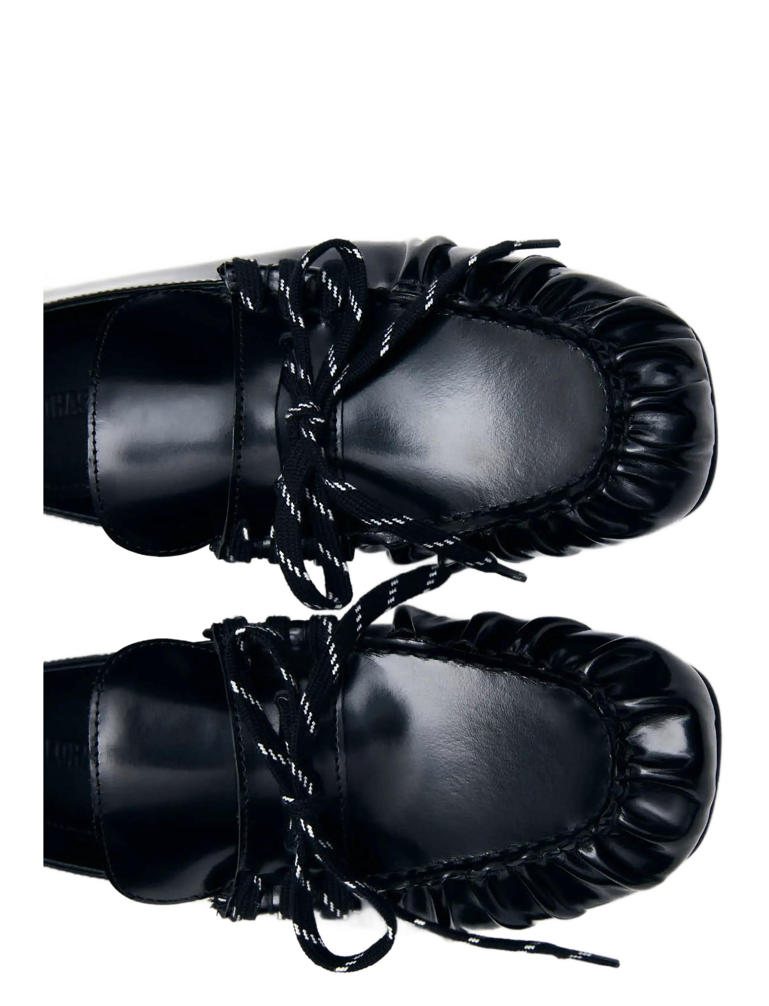 ALOHAS - Aven Lace Black Leather Loafers - black - 4