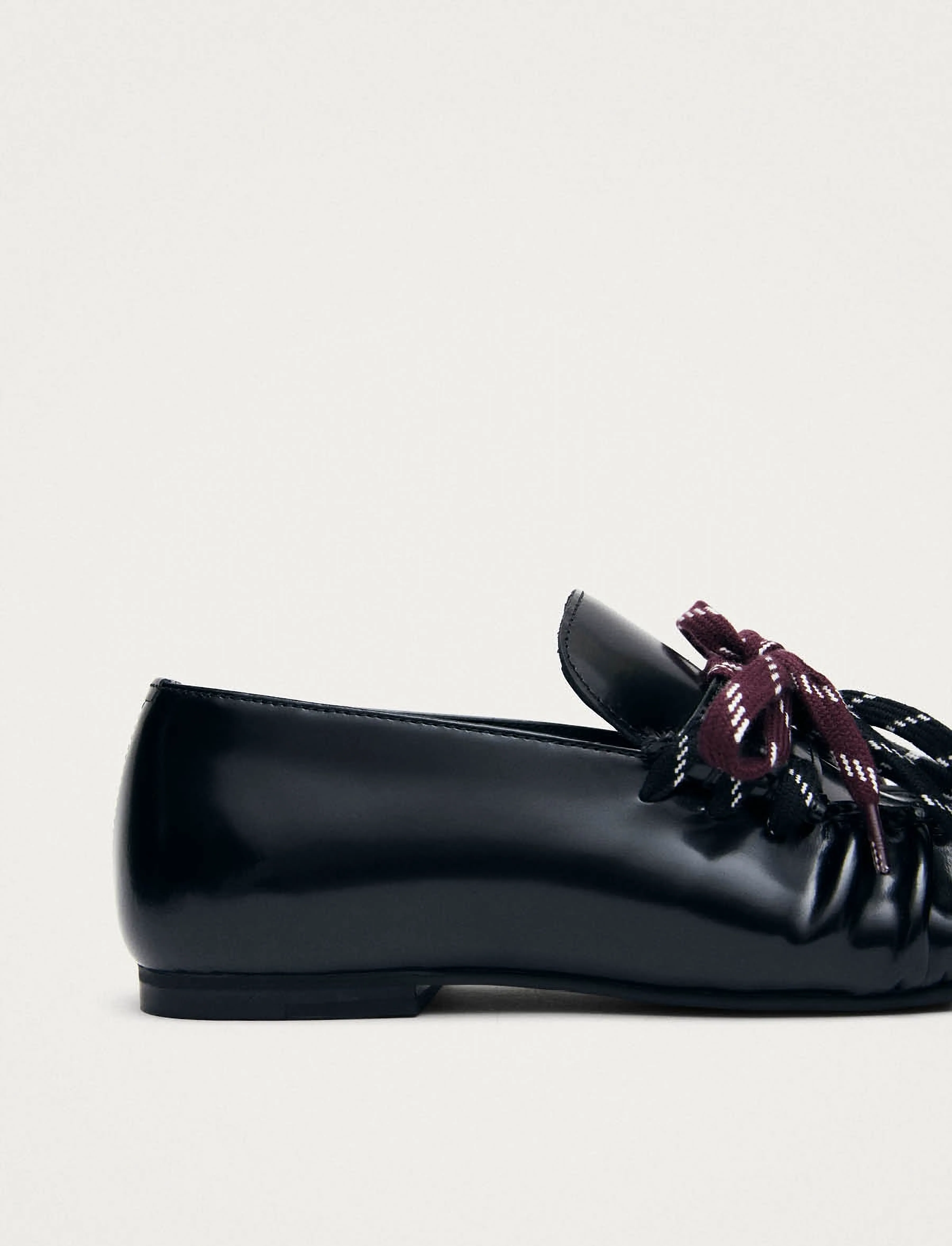 ALOHAS - Aven Lace Black Leather Loafers - black - 5