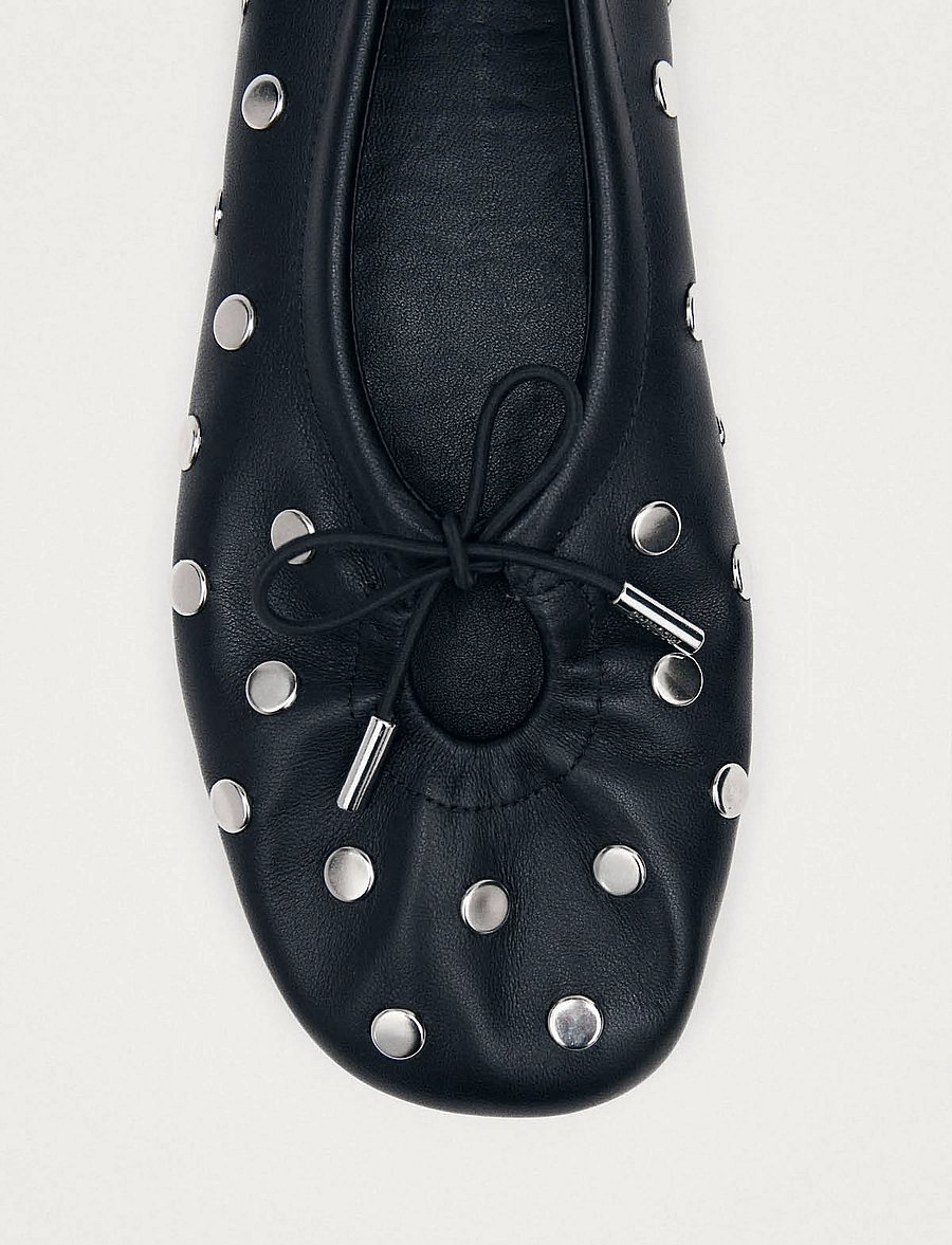 ALOHAS - Rosalind All Studs Leather Ballet Flats - erilised sündmused - black - 4