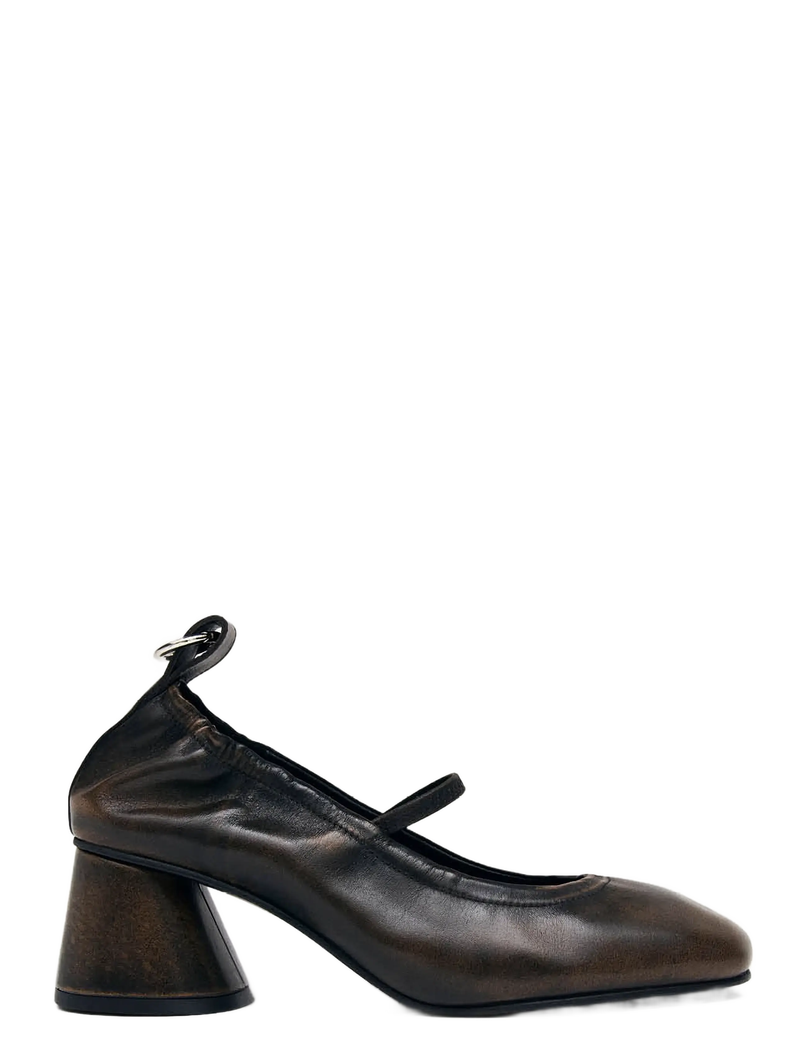 ALOHAS Rhiane Vintage Effect Brown Leather Pumps - Mary Jane-sko - COCOA BROWN / brown