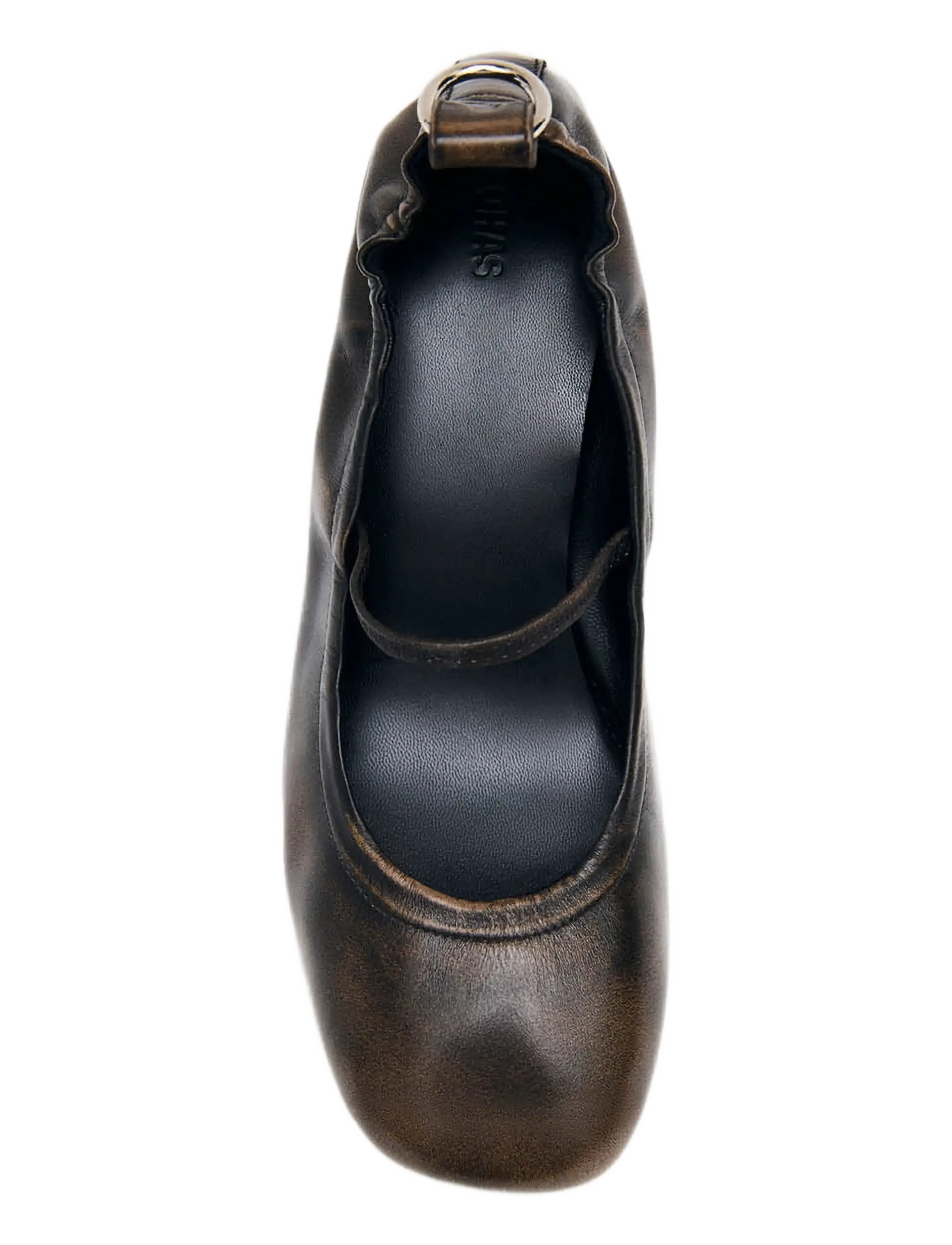 ALOHAS - Rhiane Vintage Effect Brown Leather Pumps - cocoa brown - 2