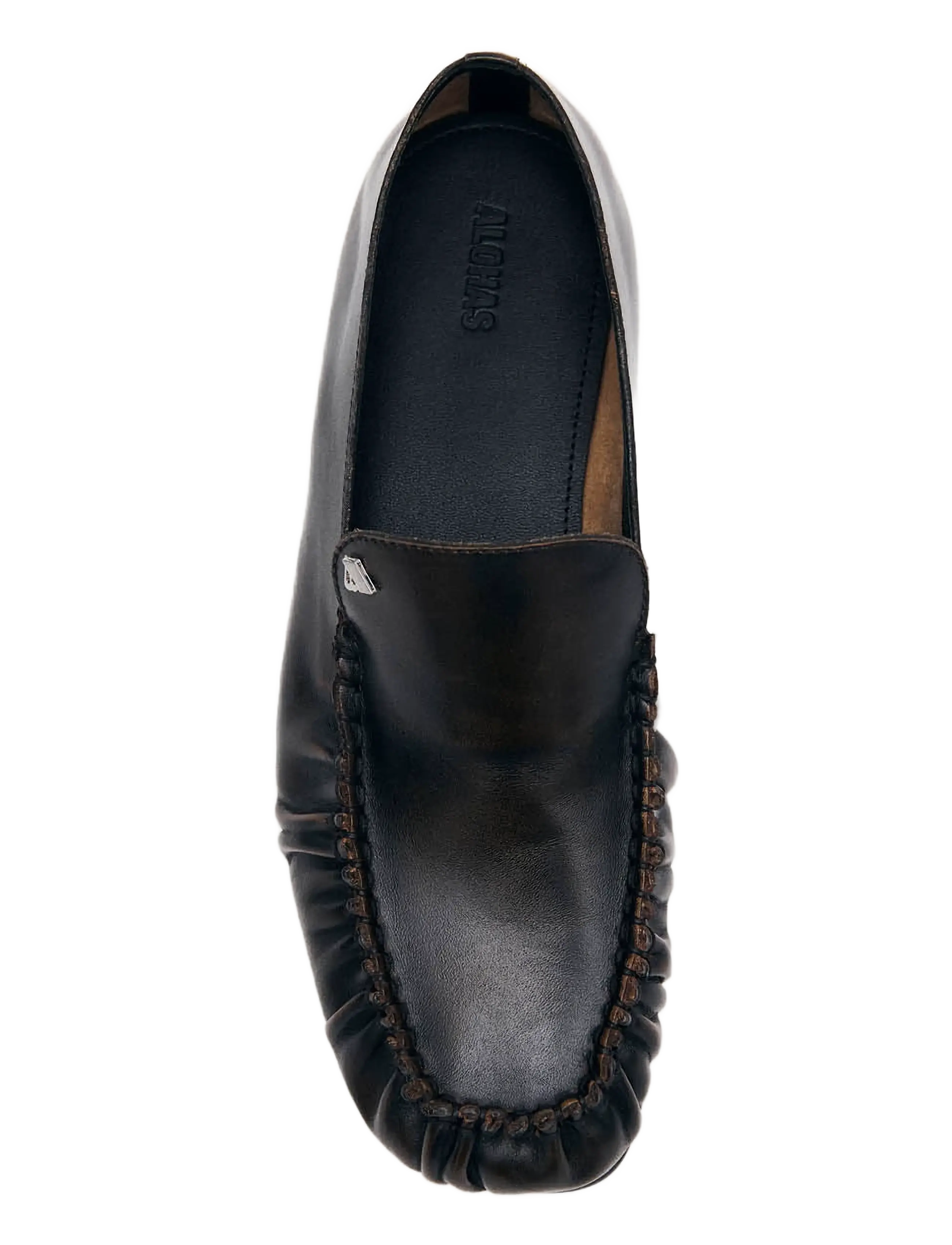 ALOHAS - Gabe Vintage Effect Leather Loafers - modetrends - cocoa brown - 2