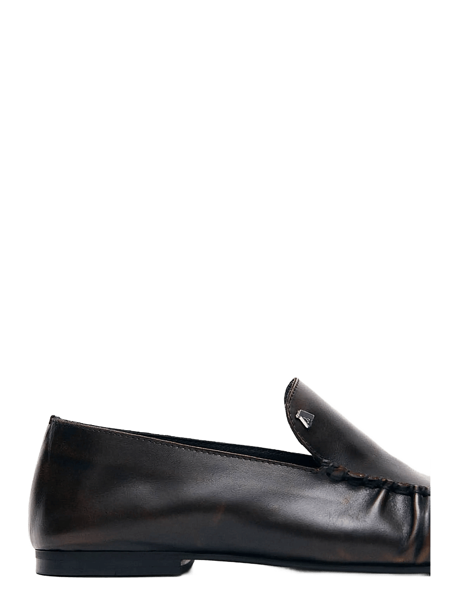 ALOHAS - Gabe Vintage Effect Leather Loafers - modetrends - cocoa brown - 4