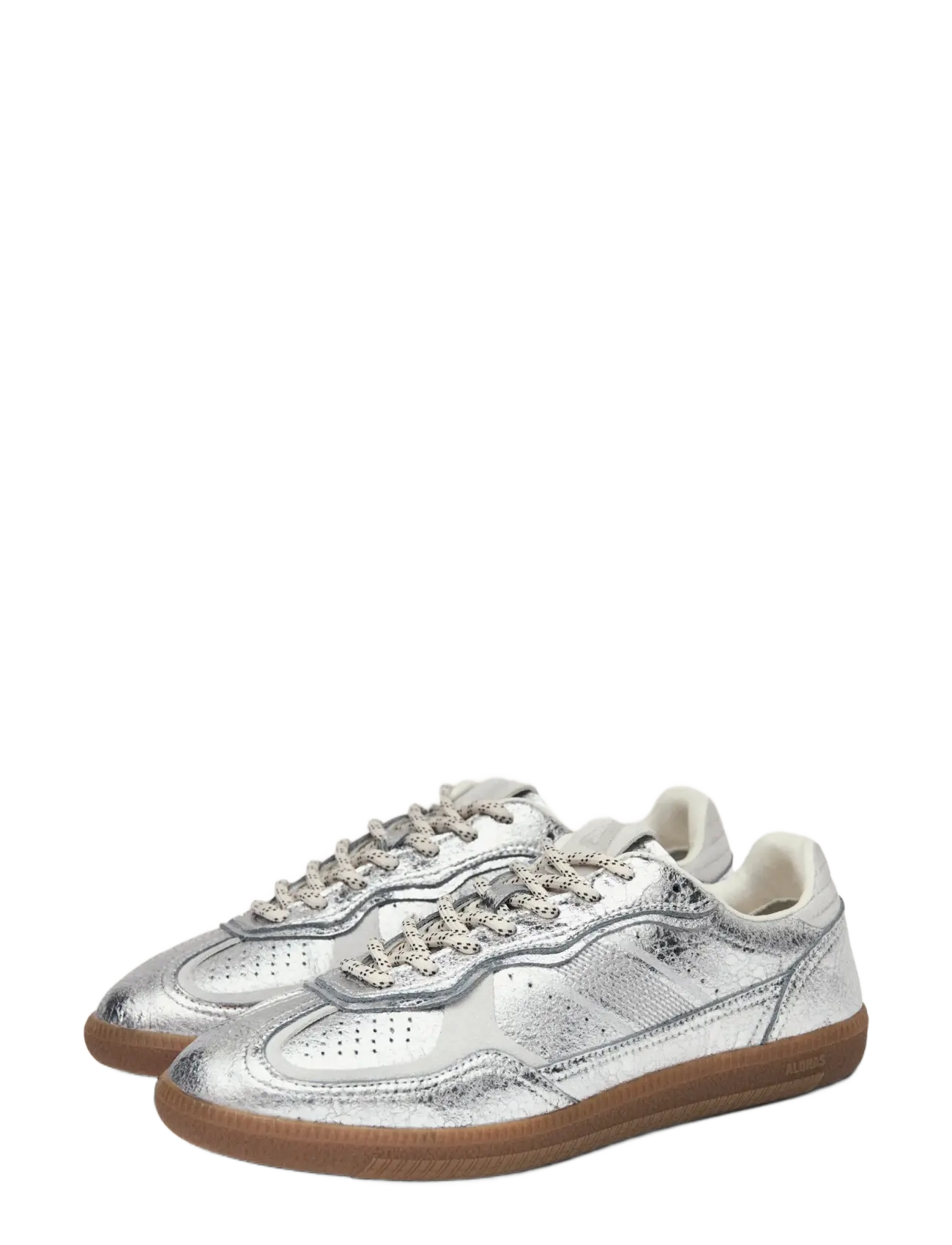 ALOHAS Tb.490 Shimmer Recycled Silver Cream Leather Sneakers - Madala säärega tossud - SILVER BIRCH / silver