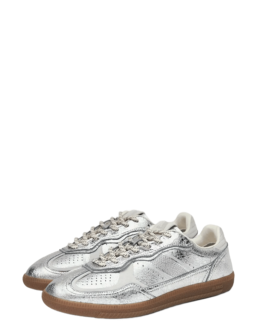 ALOHAS - Tb.490 Shimmer Recycled Silver Cream Leather Sneakers - lave sneakers - silver birch - 1