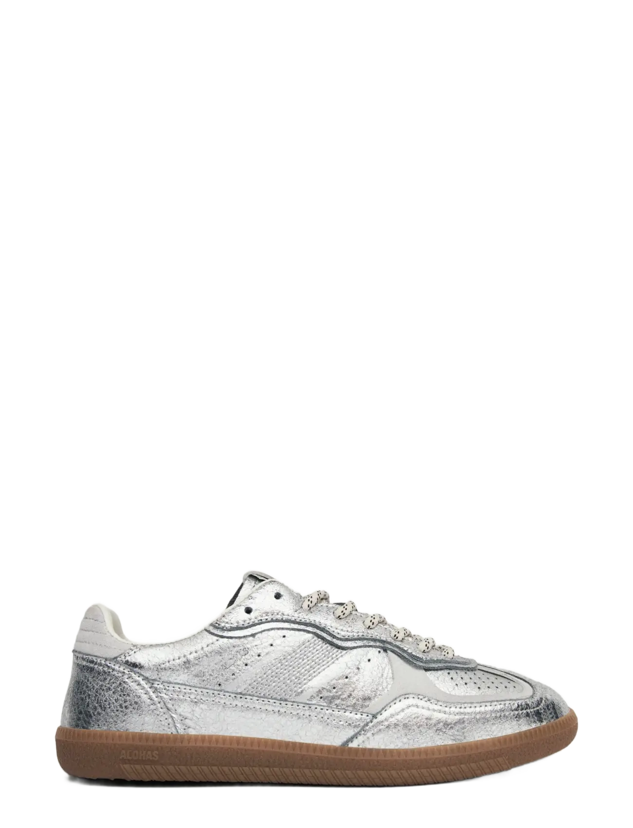 ALOHAS - Tb.490 Shimmer Recycled Silver Cream Leather Sneakers - lave sneakers - silver birch - 2
