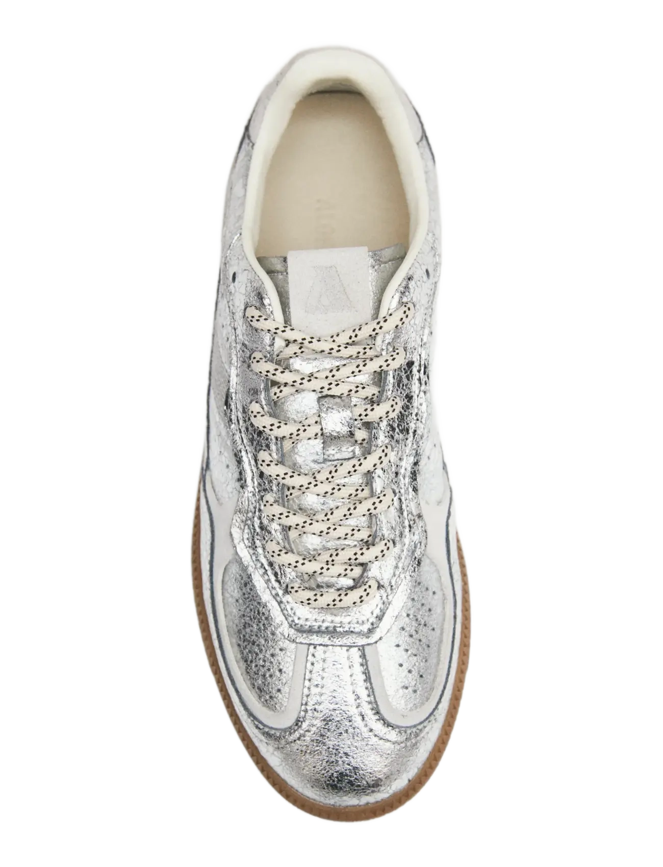 ALOHAS - Tb.490 Shimmer Recycled Silver Cream Leather Sneakers - lave sneakers - silver birch - 3