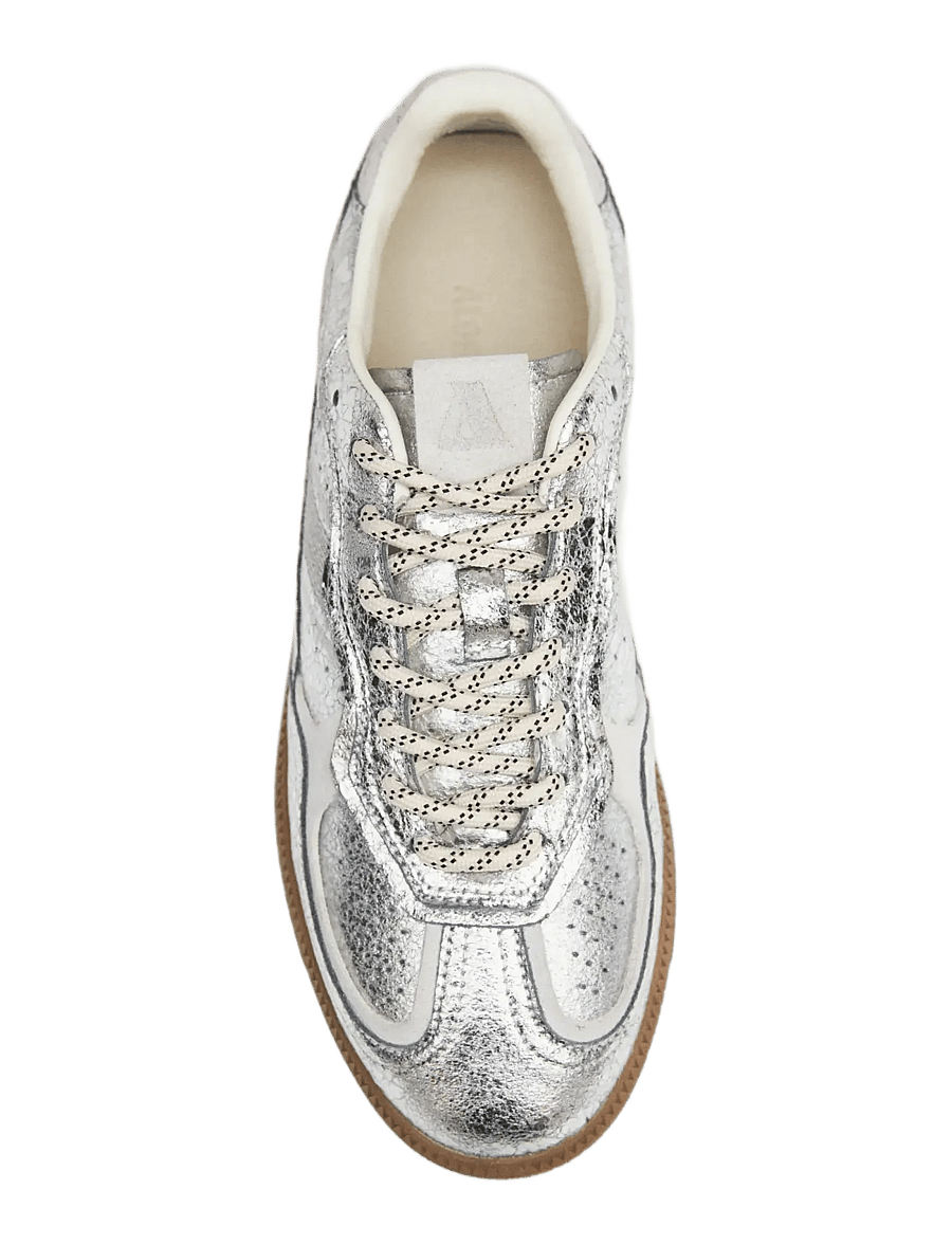 ALOHAS - Tb.490 Shimmer Recycled Silver Cream Leather Sneakers - lave sneakers - silver birch - 3