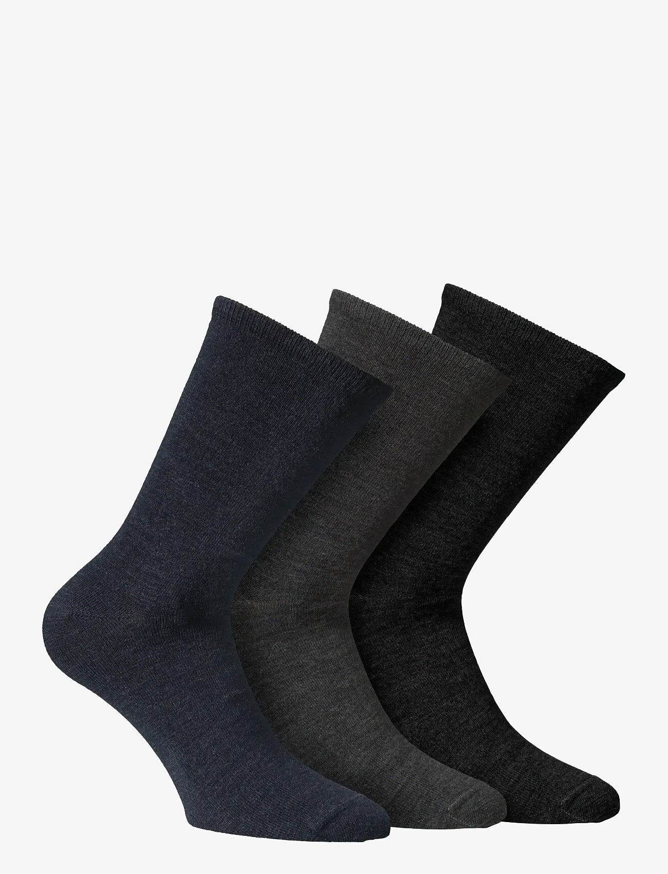 Alpacasocks&Co - Merino Lifestyle 3-pack - crew-socken - nero/abisso/ferro - 0