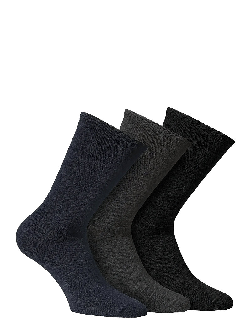 Alpacasocks&Co - Merino Lifestyle 3-pack - crew-socken - nero/abisso/ferro - 0