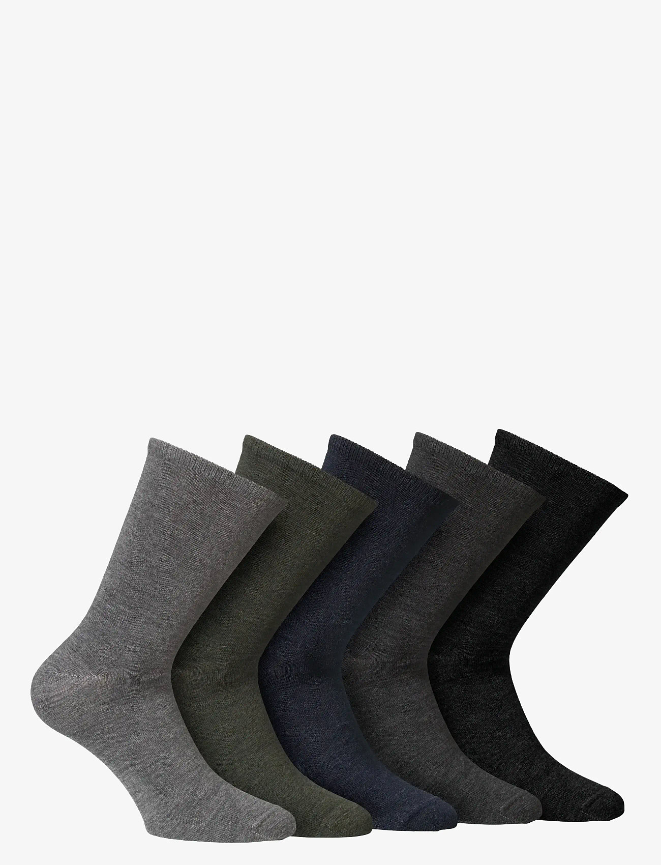 Alpacasocks&Co - Merino Lifestyle 5-pack - urheilusukat - nero/blu/argento/ferro/grigioverde - 0