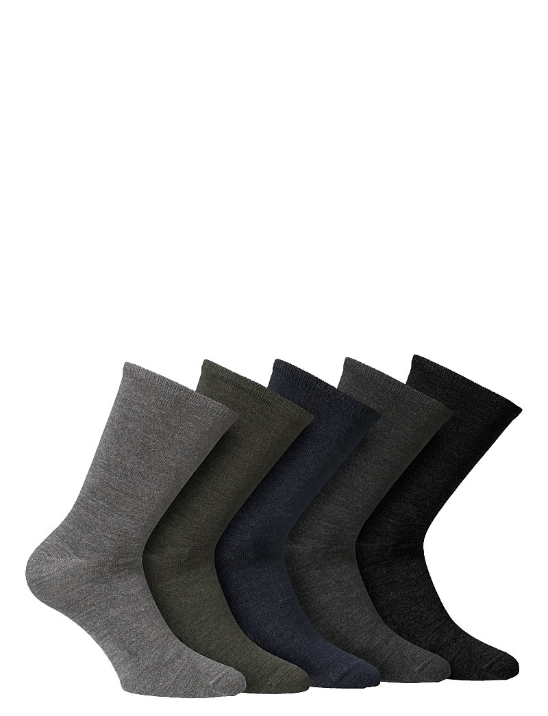 Alpacasocks&Co - Merino Lifestyle 5-pack - crew-socken - nero/blu/argento/ferro/grigioverde - 0