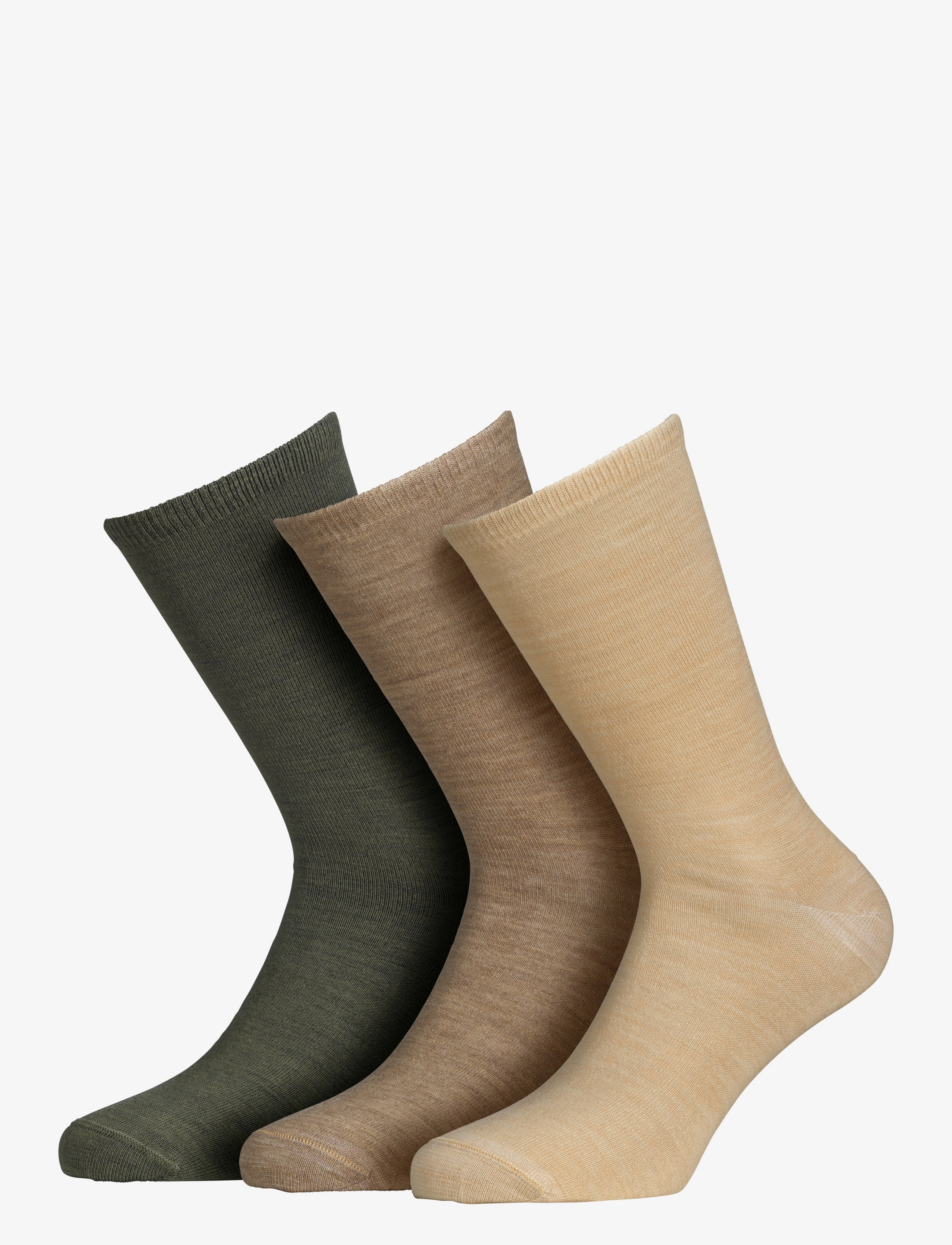 Alpacasocks&Co Merino Lifestyle 3-pack - Multipack-Unterwäsche - CREAM/BEIGE/KHAKI GREEN / khaki/green