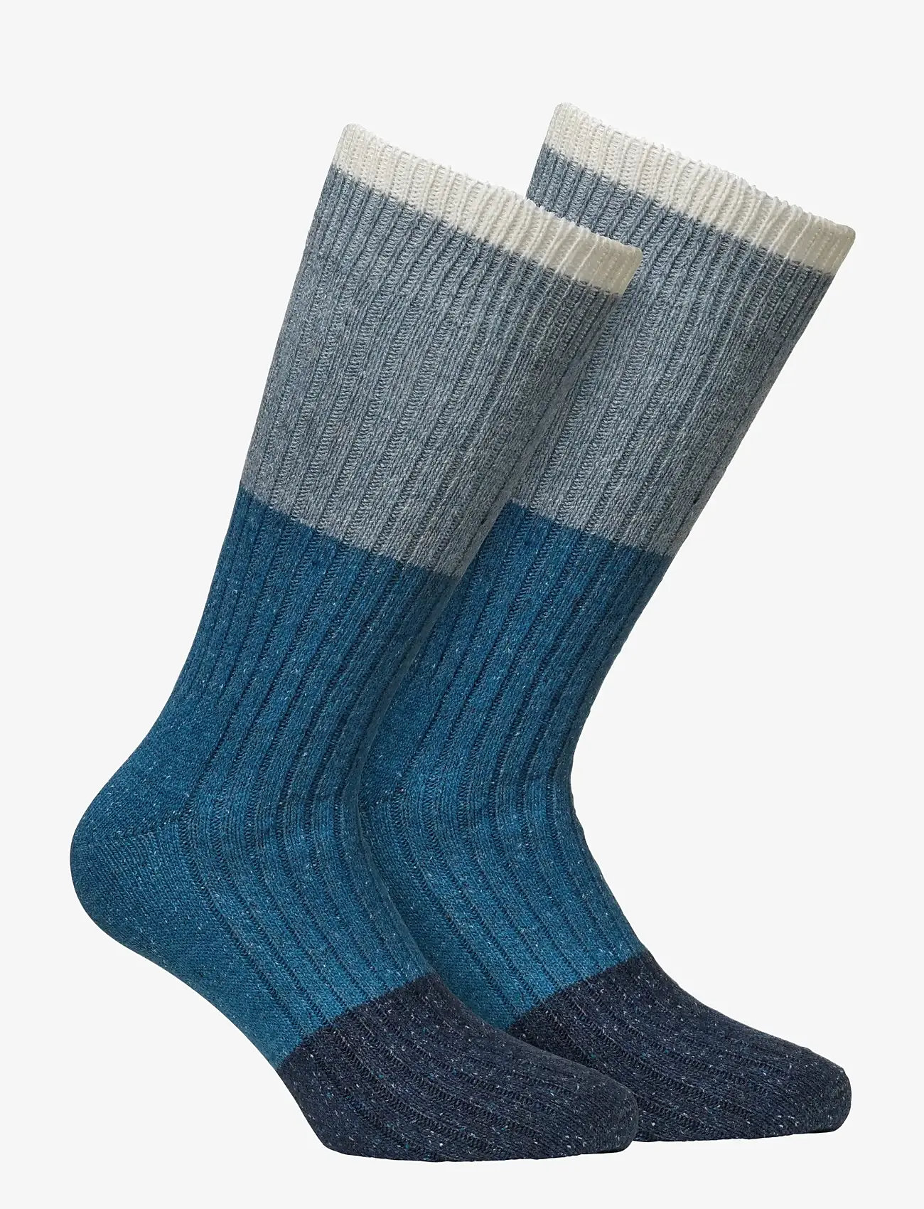 Alpacasocks&Co - Merino Block 1-pack - crew-socken - latte, light blue, royal, dark blue - 0