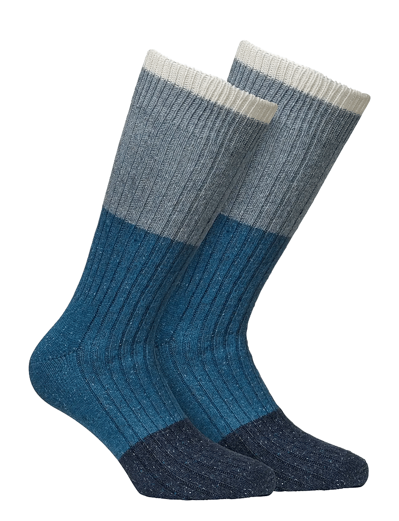 Alpacasocks&Co - Merino Block 1-pack - crew-socken - latte, light blue, royal, dark blue - 0