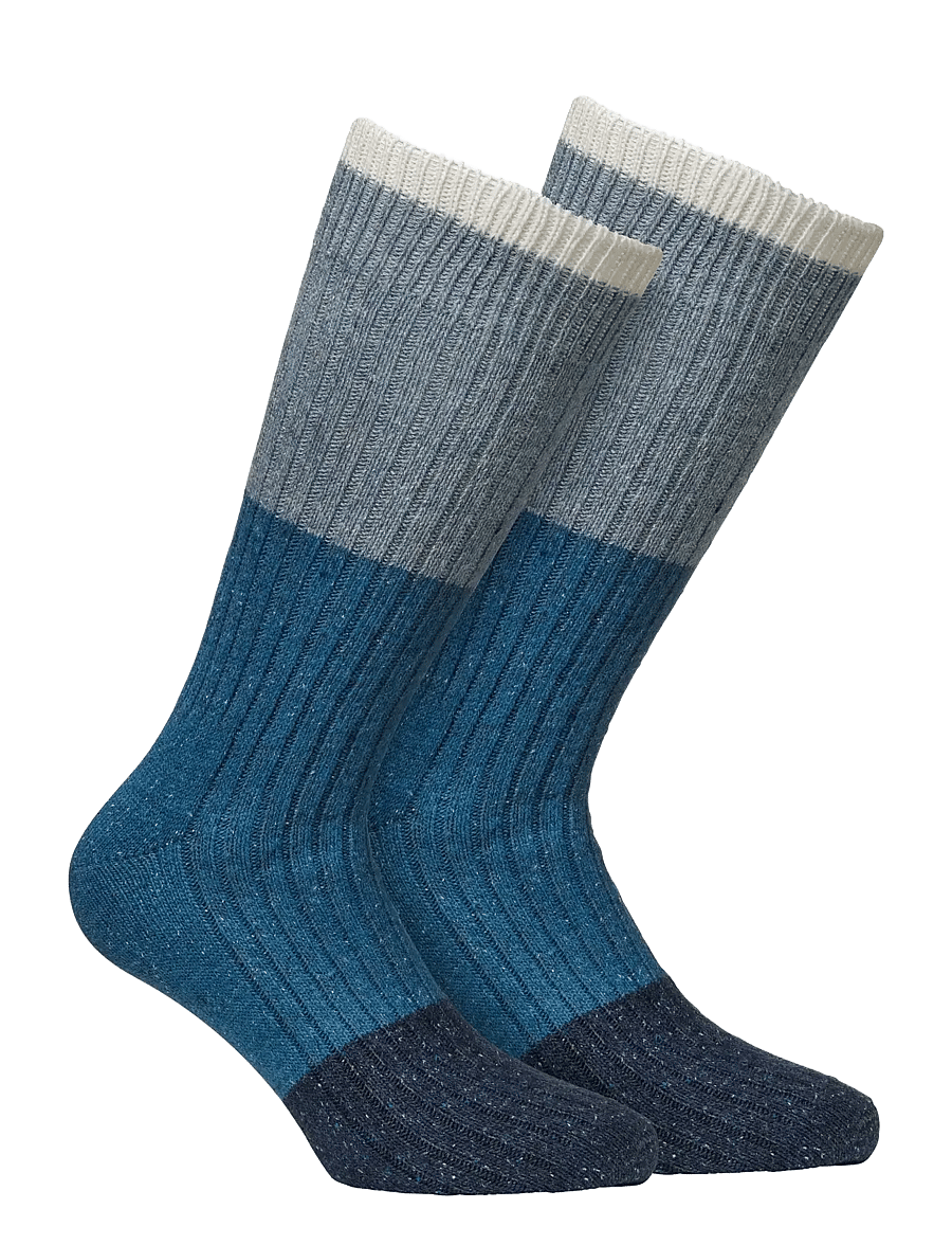 Alpacasocks&Co - Merino Block 1-pack - tennissocken - latte, light blue, royal, dark blue - 0