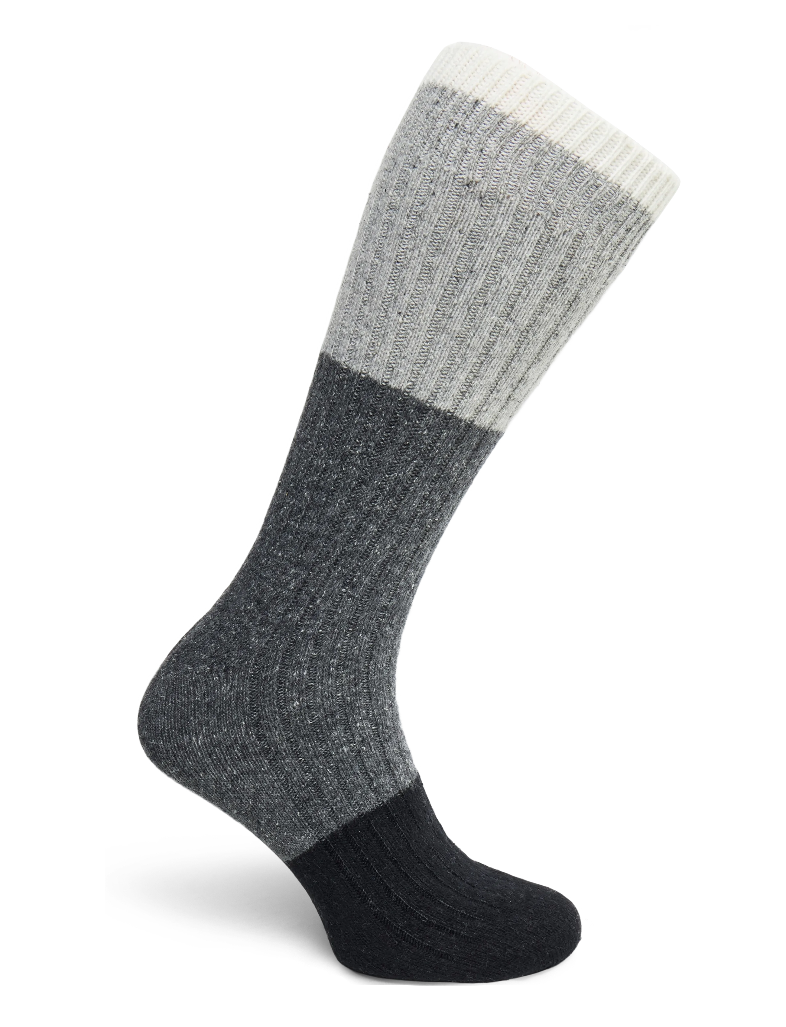 Alpacasocks&Co - Merino Block 1-pack - klassikalised sokid - latte, light grey, steel grey, nero - 1
