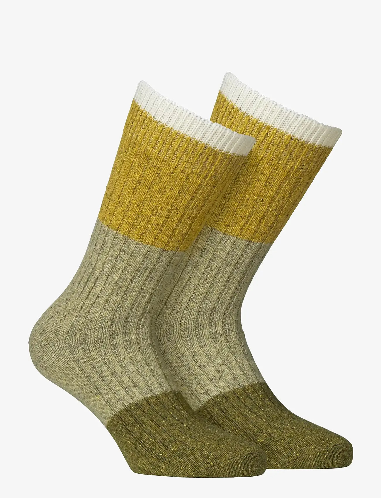 Alpacasocks&Co - Merino Block 1-pack - crew-socken - latte, yellow, lime, green - 0