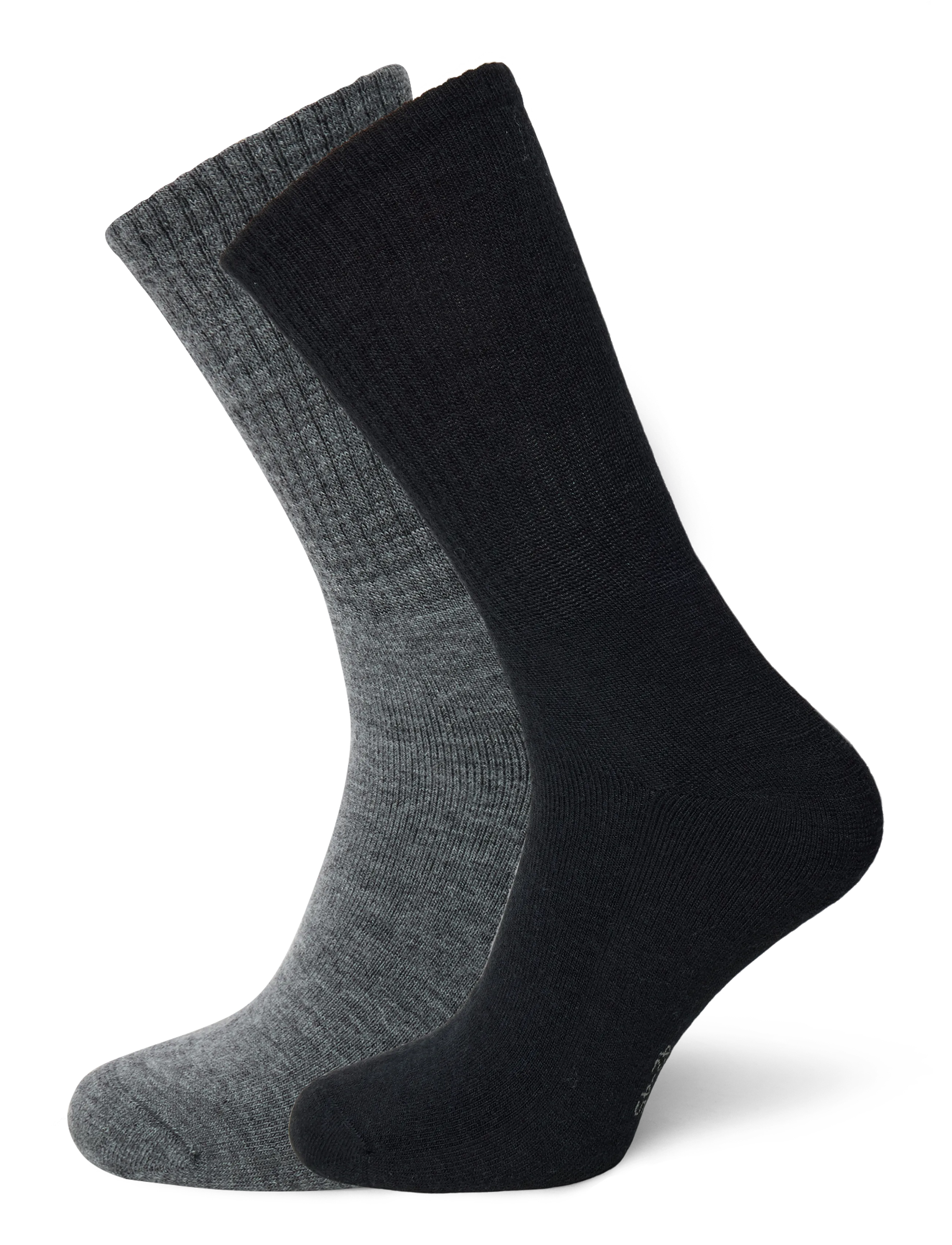 Alpacasocks&Co Merino Casual 2-pack - Multipack underwear - BLACK-MEDIUM GREY / grey