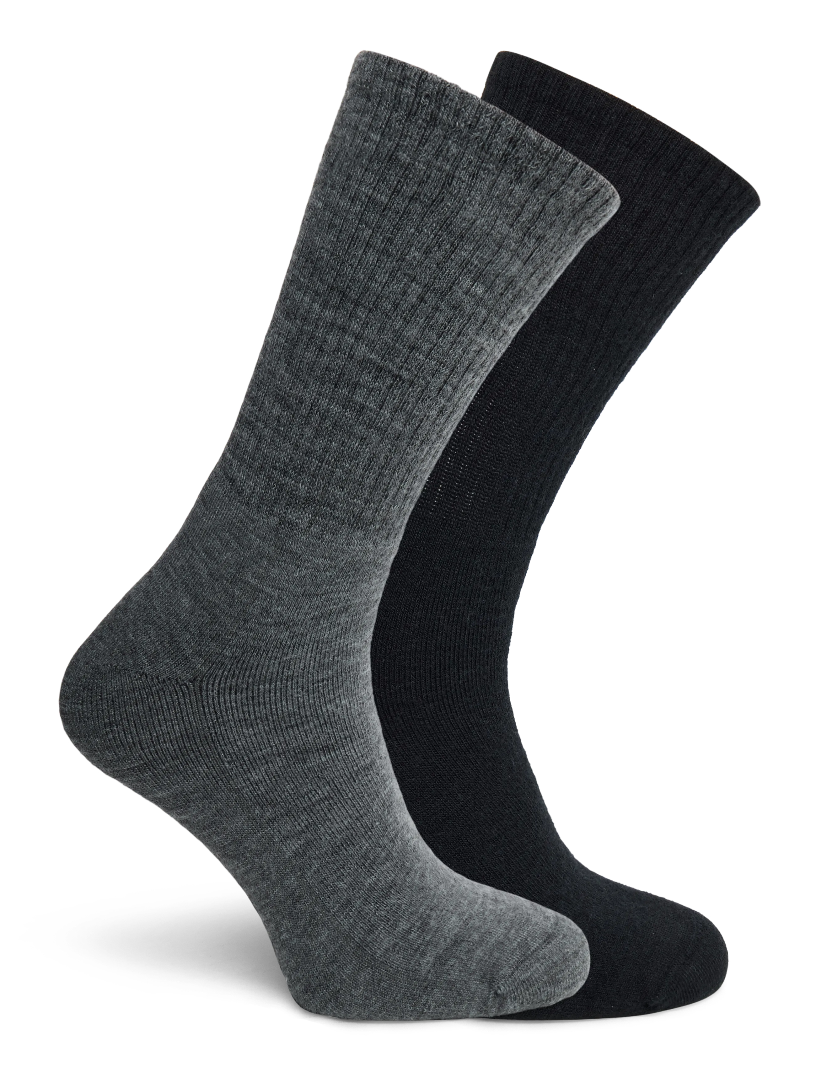 Alpacasocks&Co - Merino Casual 2-pack - lowest prices - black-medium grey - 1