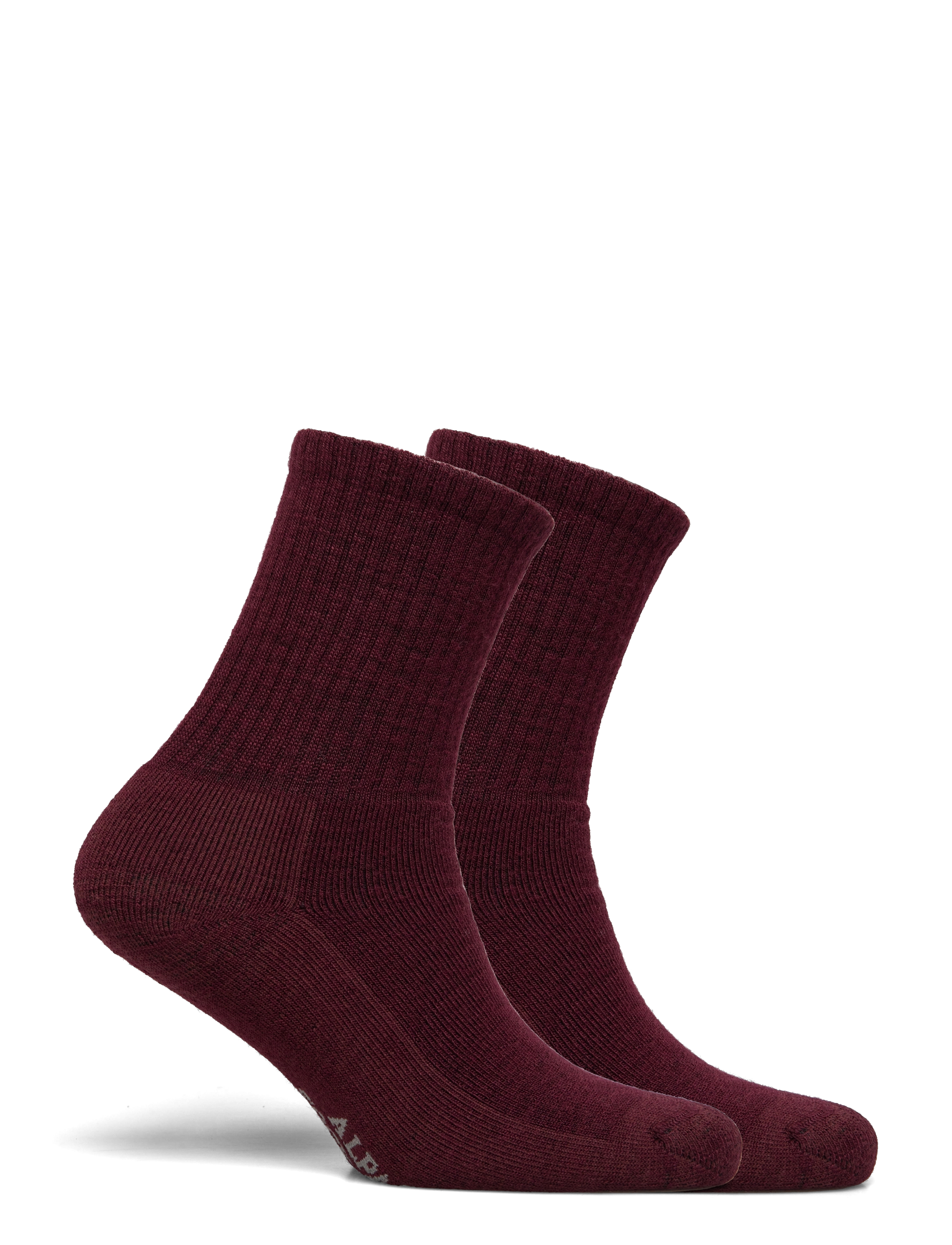 Alpacasocks&Co - Merino Casual 2-pack - sokker - burgundy - 1