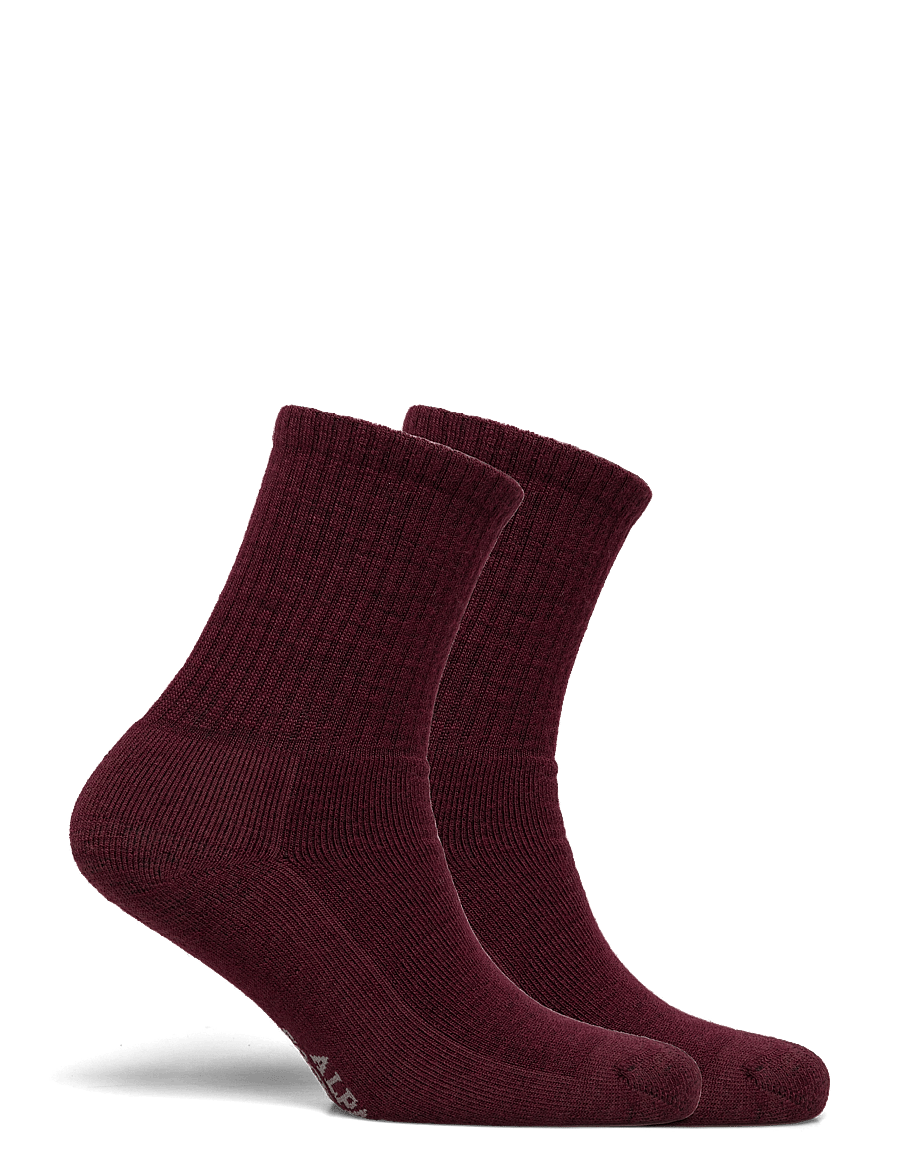 Alpacasocks&Co - Merino Casual 2-pack - vanliga strumpor - burgundy - 1