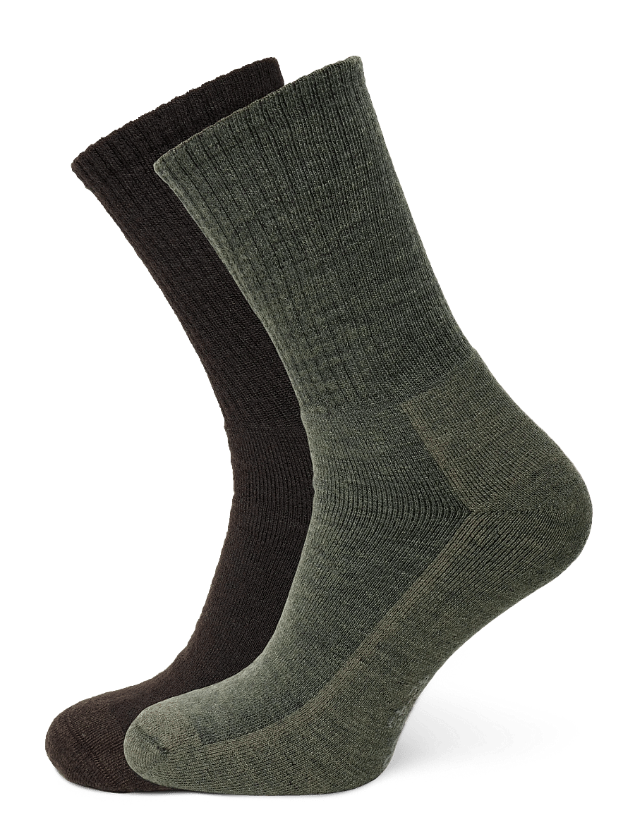 Alpacasocks&Co - Merino Casual 2-pack - tennissocken - cafÉ-khaki green - 0
