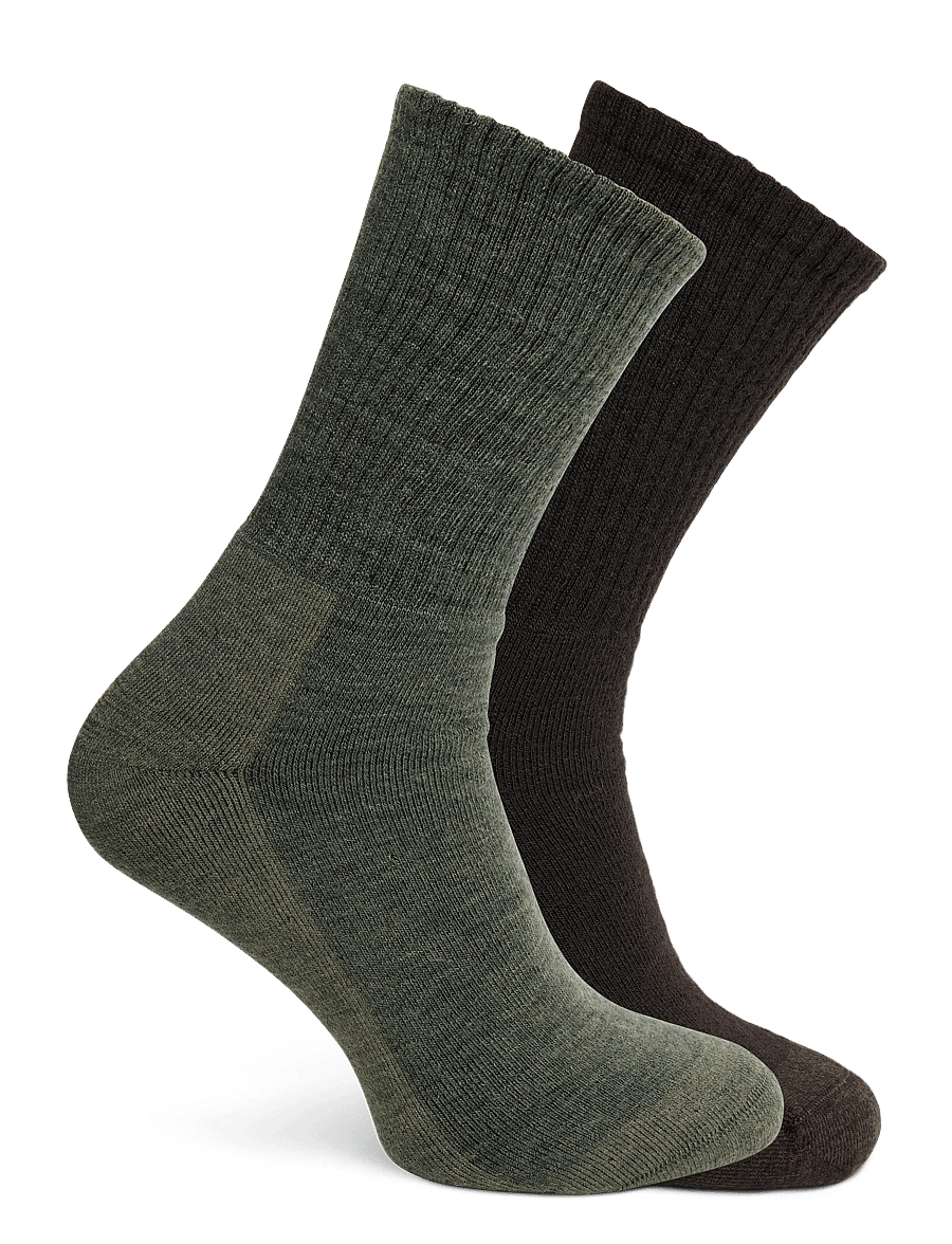 Alpacasocks&Co - Merino Casual 2-pack - tennissocken - cafÉ-khaki green - 1