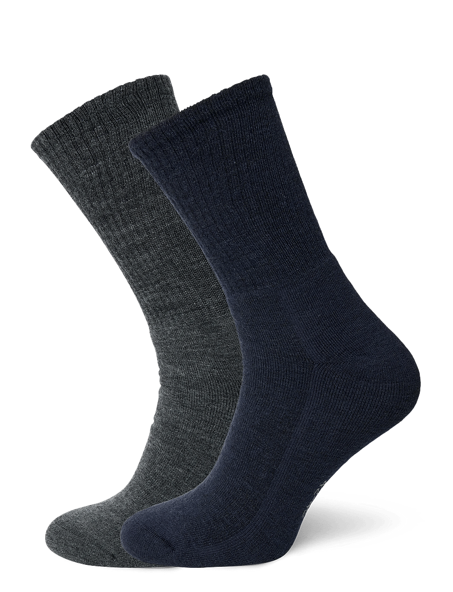 Alpacasocks&Co - Merino Casual 2-pack - vanliga strumpor - dark grey-marino - 0