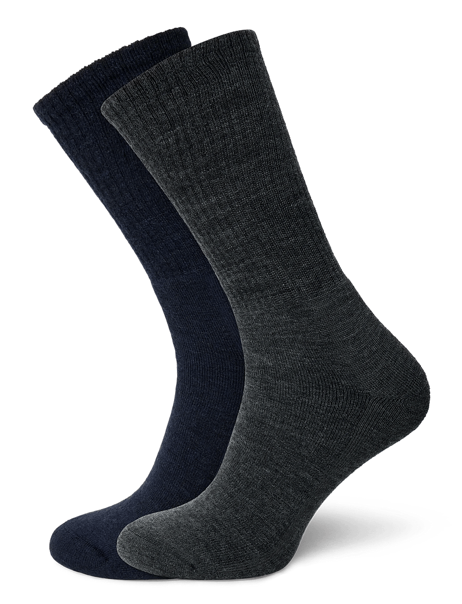 Alpacasocks&Co - Merino Casual 2-pack - tennissocken - dark grey-marino - 0