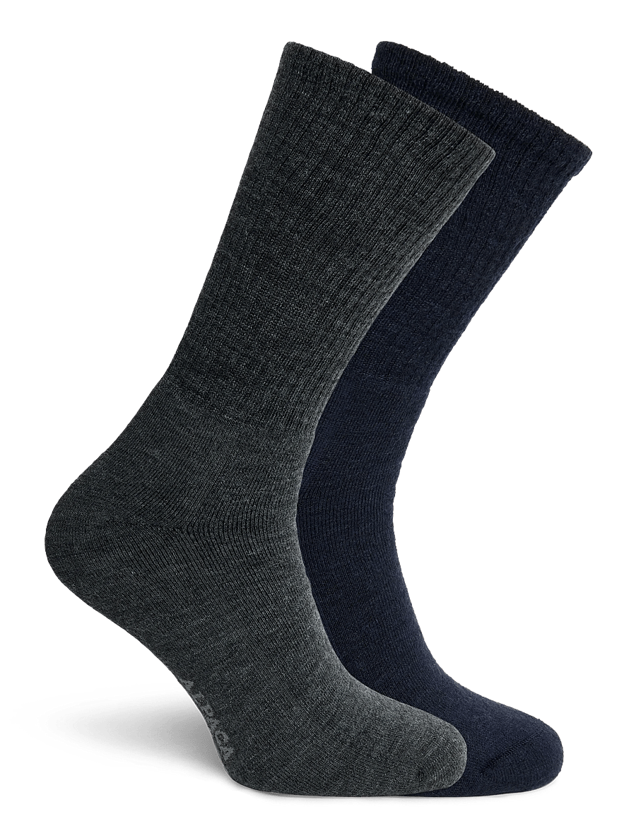 Alpacasocks&Co - Merino Casual 2-pack - tennissocken - dark grey-marino - 1