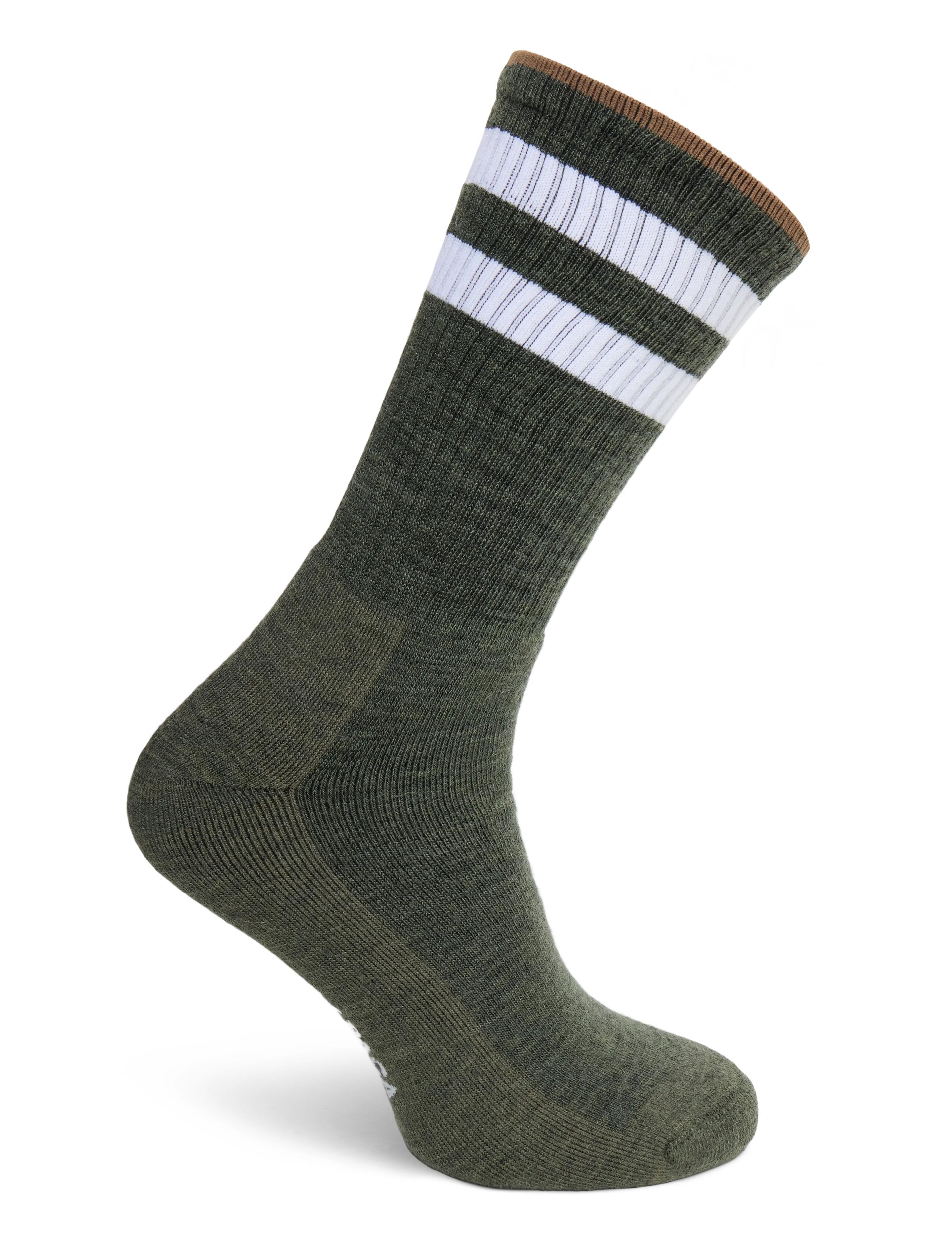Alpacasocks&Co - Merino Casual Stripes 2-pack - lowest prices - grigioverde/bianco/choclate - 1